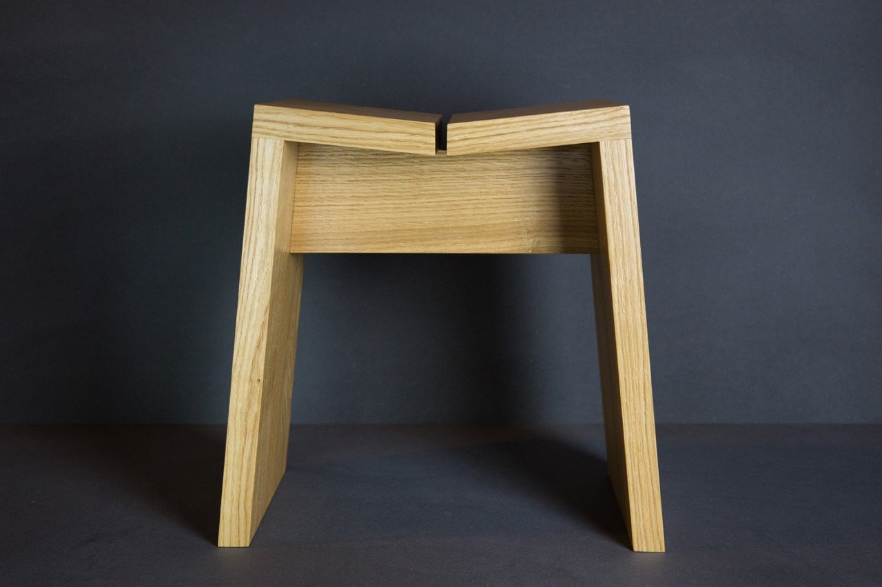 Tabouret japonais onsen - chêne