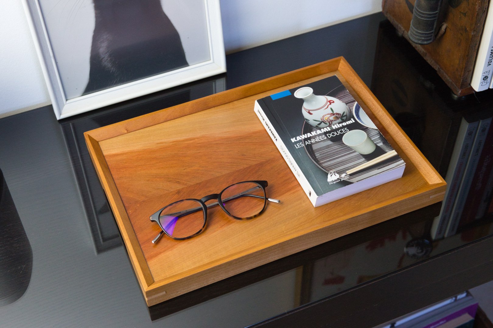 Plateau japonais en cerisier - design