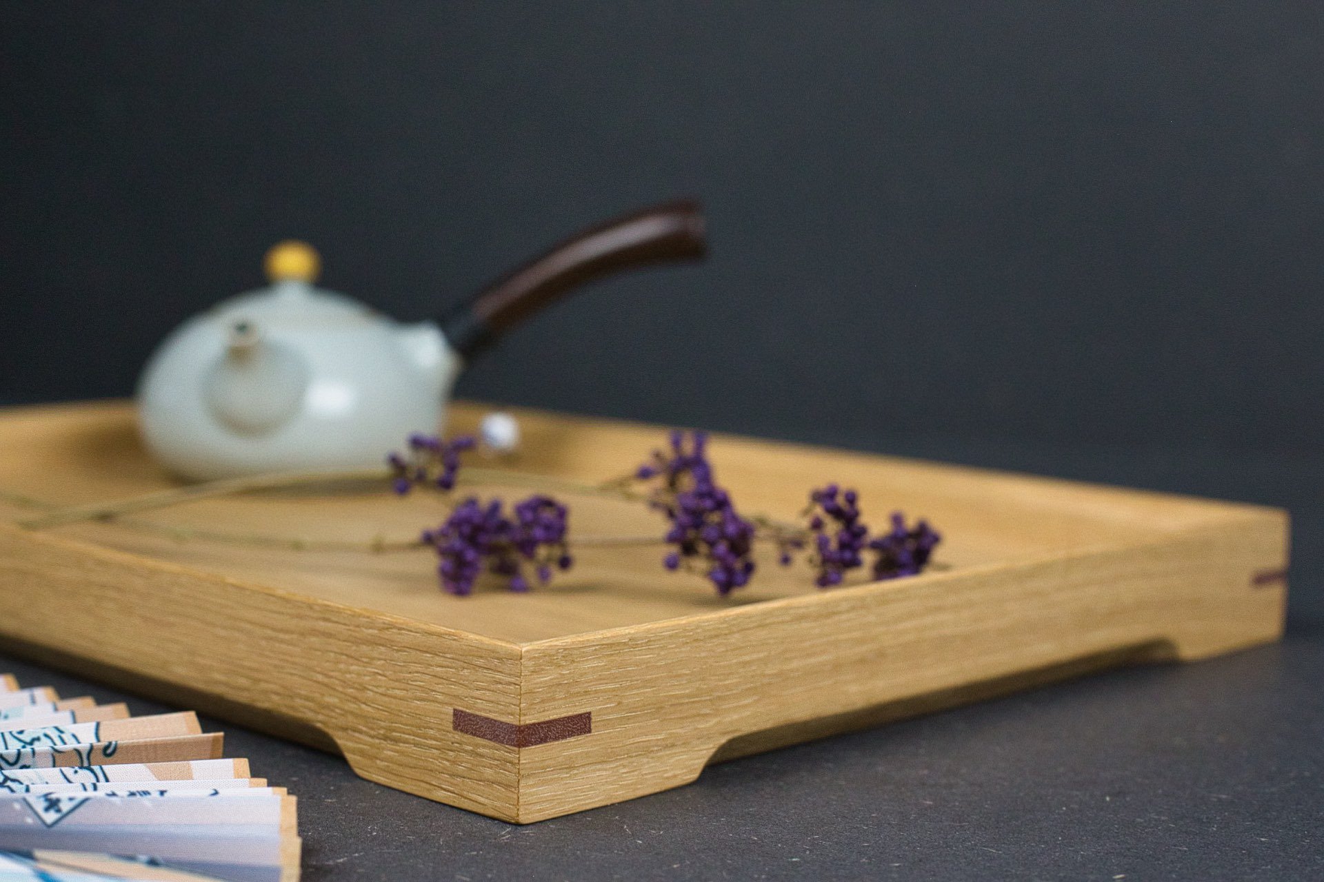Plateau japonais en chêne - Travail artisanal - Atelier Samo - Dijon