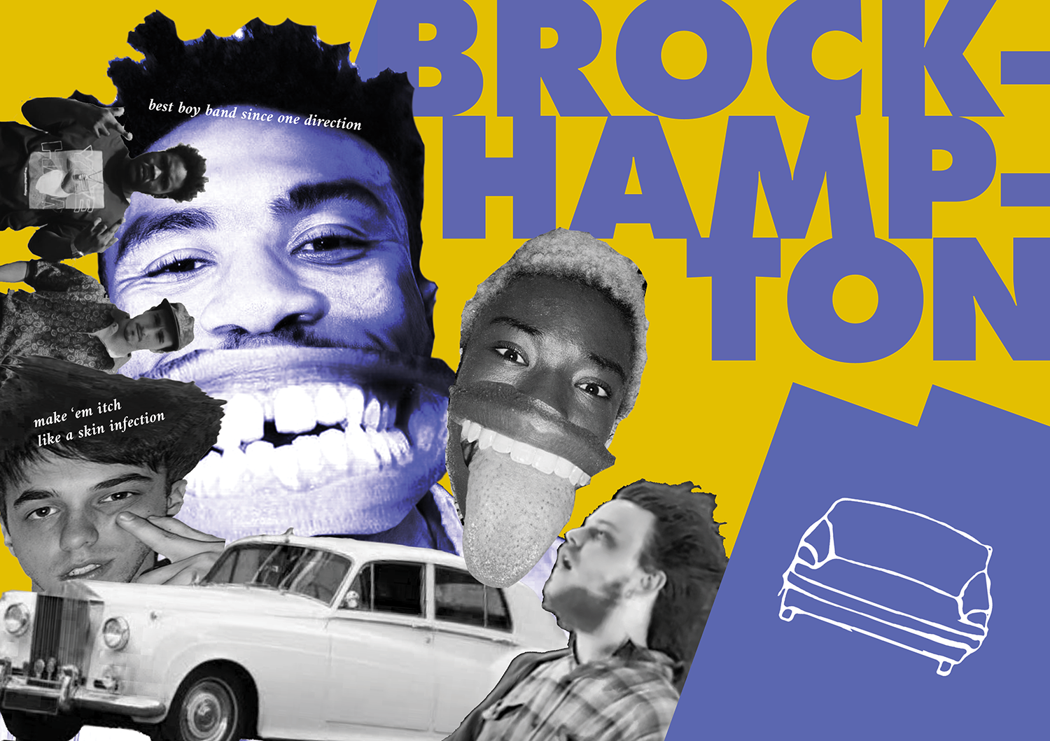 A Brockhampton Retrospective zine design