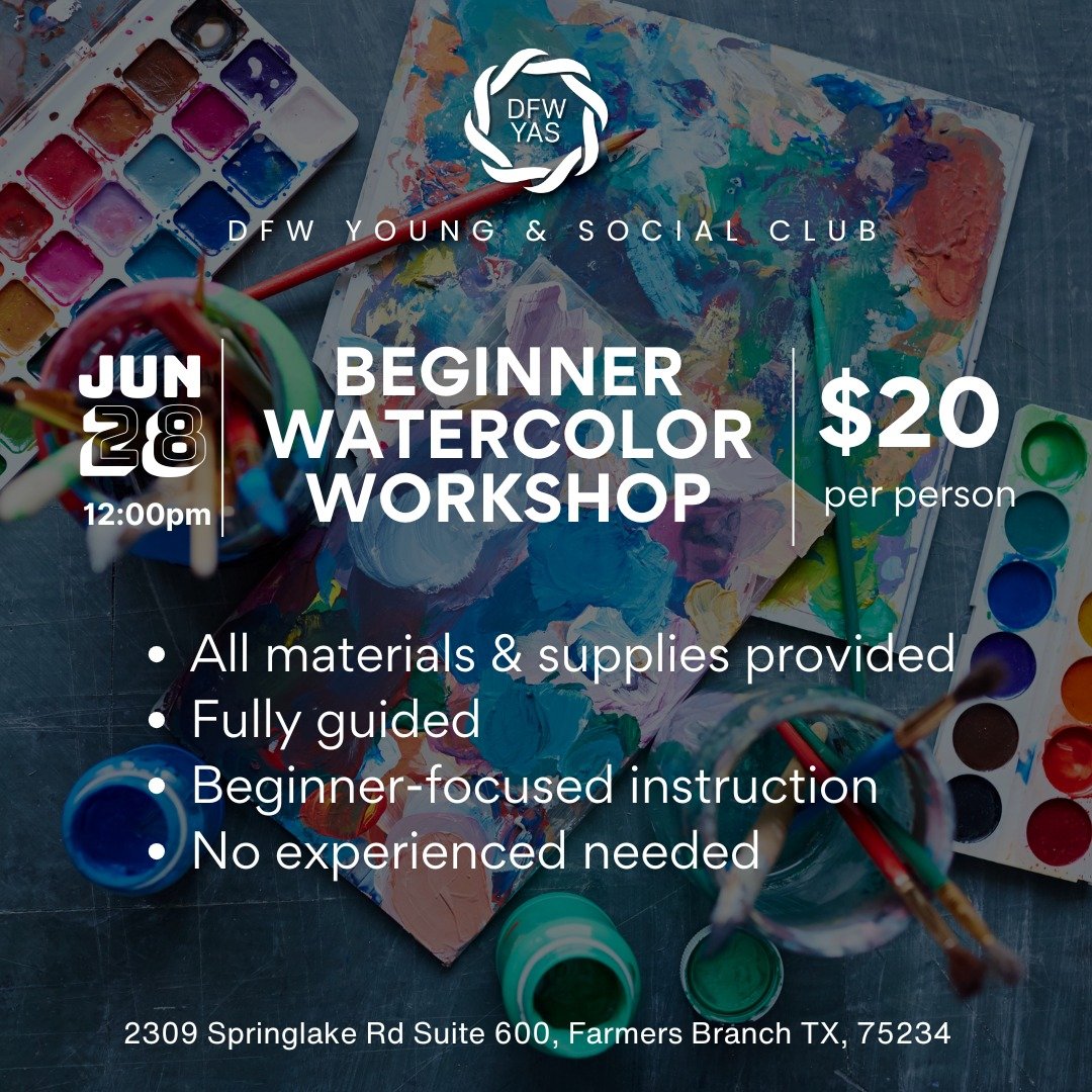 🎨 Beginner Watercolor Workshop &ndash; This Saturday!
Ready to tap into your creative side? Join us for a Beginner Watercolor Workshop this Saturday, June 28th at 12:00 PM! Whether you&rsquo;ve never picked up a paintbrush or just want to try someth
