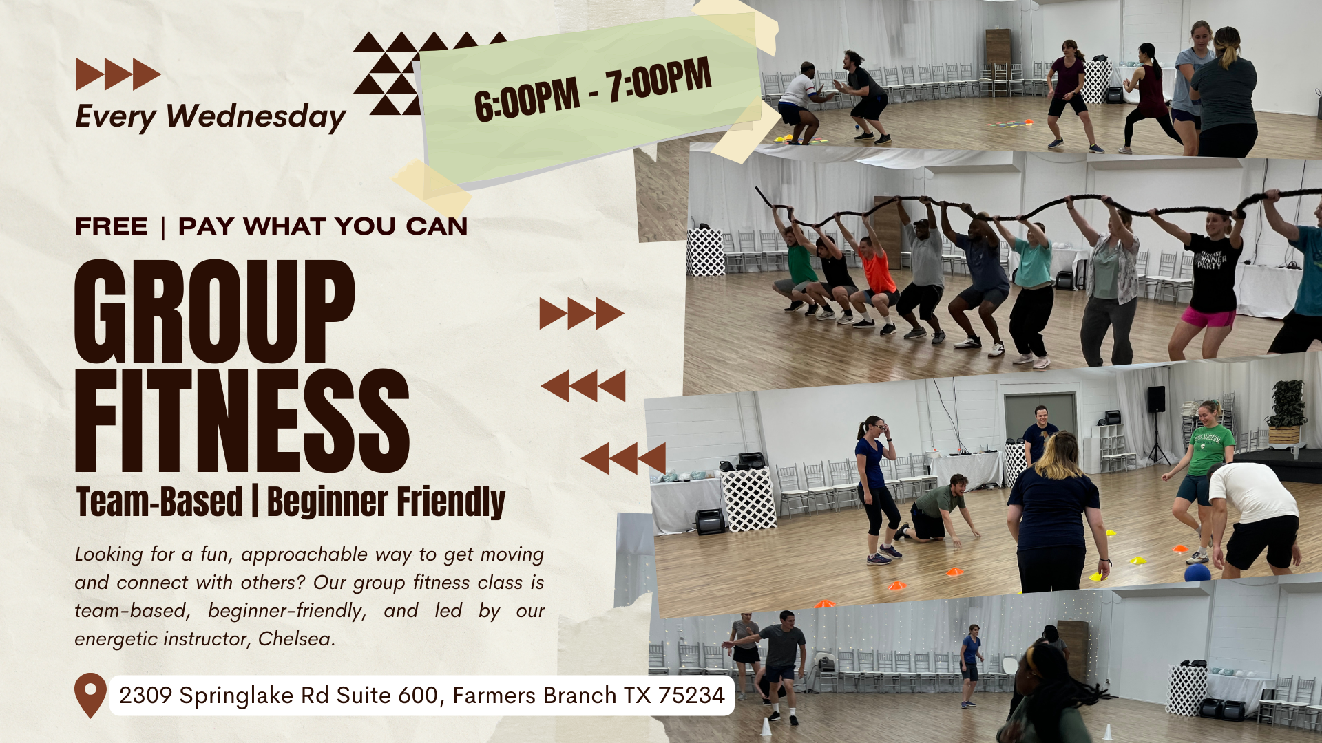 Free Group Fitness: Team Based & Beginner Friendly