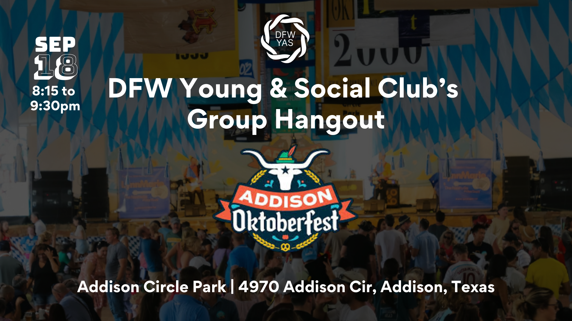 Addison Oktoberfest – Group Hangout with DFW Young & Social