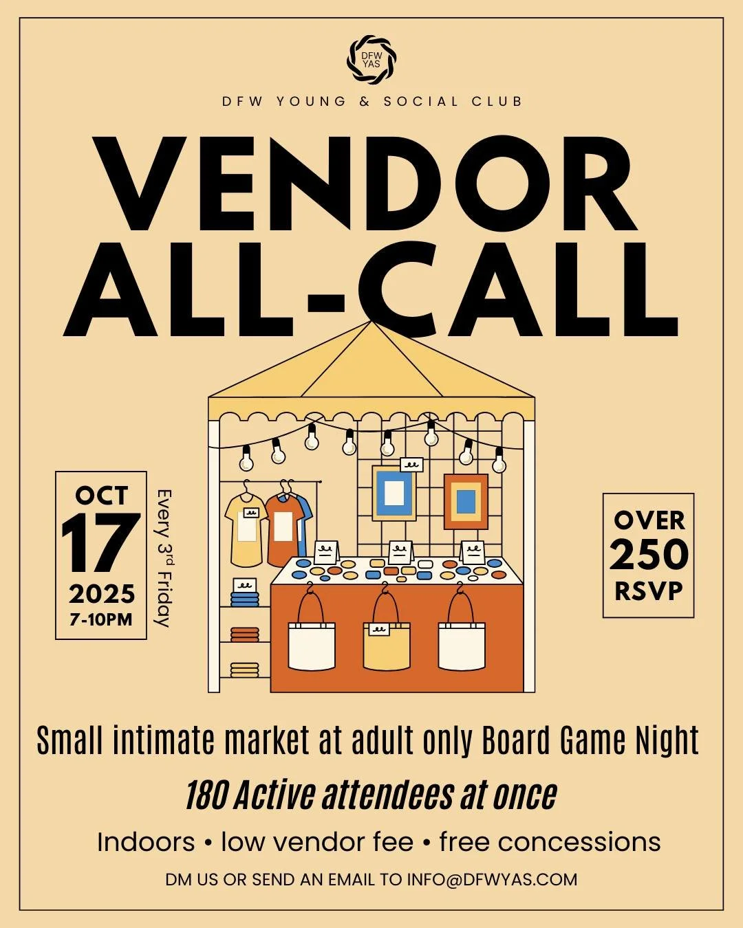Our Board Game Night is more than just 170+ games &mdash; it&rsquo;s also a time to support local creative with an intimate indoor mini-market where local makers, artists, and small businesses connect with our community. With 250+ RSVPs and 180 activ