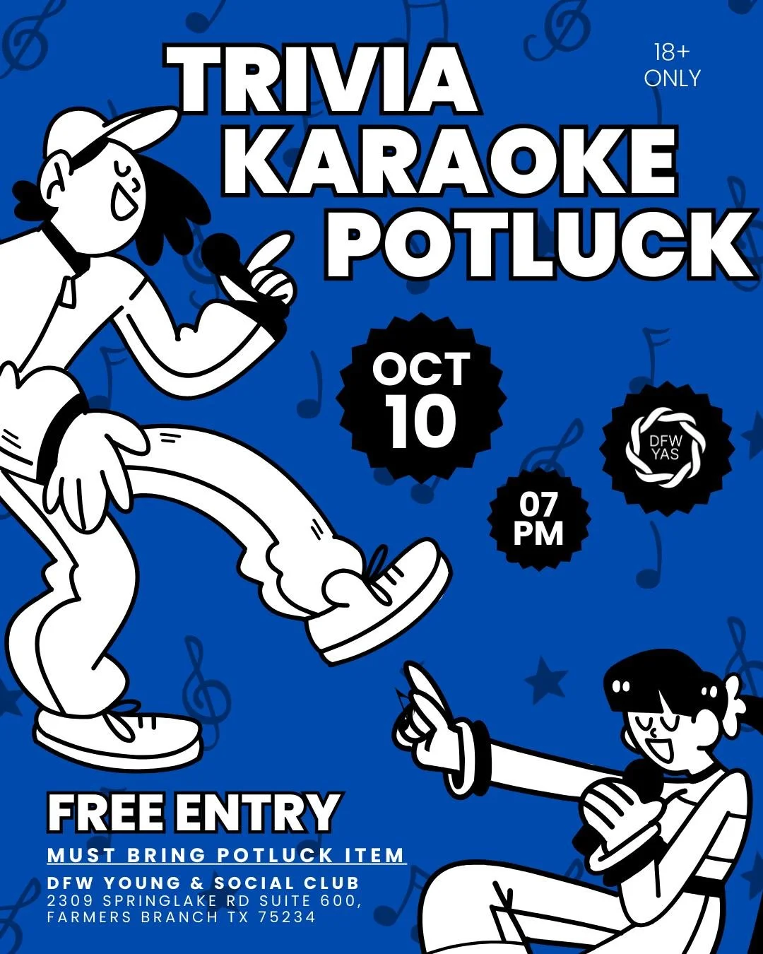 🎤🍲 Trivia, karaoke, and a potluck all in one night? Yes, please!

Join us Friday, October 10 for a relaxed evening of brain-teasers, singalongs, and plenty of good food to share. Whether you&rsquo;re here to test your trivia chops, belt out your fa
