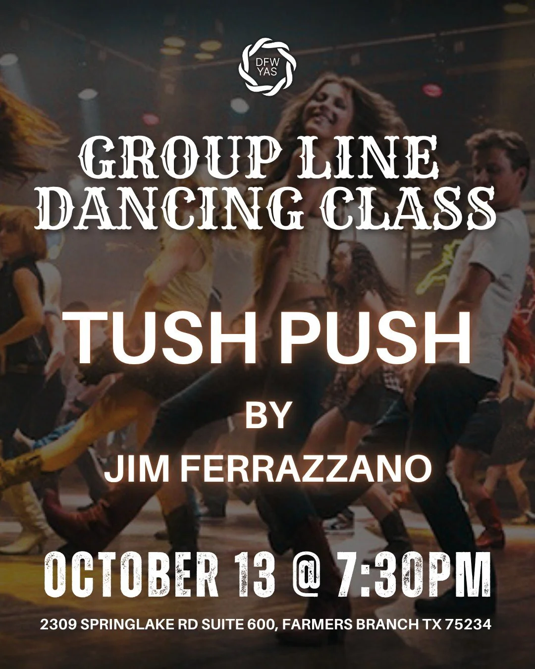 join us Monday at 7:30 PM for our Beginner Line Dancing Class featuring the classic Tush Push by Jim Ferrazzano!

This class is beginner-friendly and approachable, making it perfect whether you&rsquo;re brand new to line dancing or just want to add a