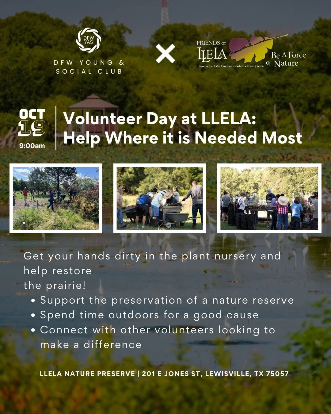Final Call: Give Back to Nature tomorrow! 🌿

We'll learn what specifically we will be doing day of, whether that is lending a hand in the nursery or supporting other conservation projects that keep this vital ecosystem thriving.

📍 LLELA Nature Pre