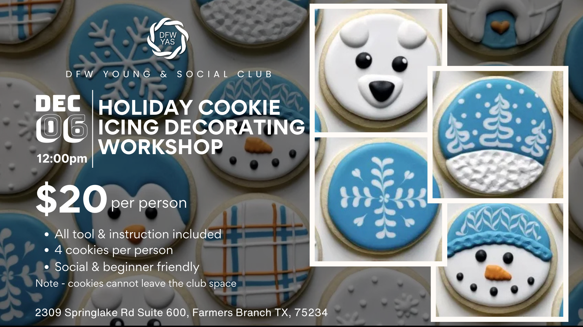 Holiday Cookie Icing Decorating Workshop