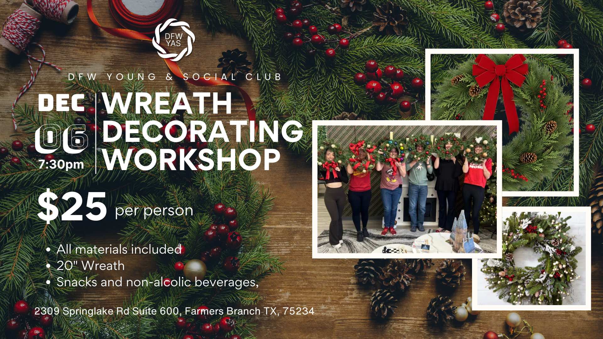 Holiday Wreath Decorating Workshop