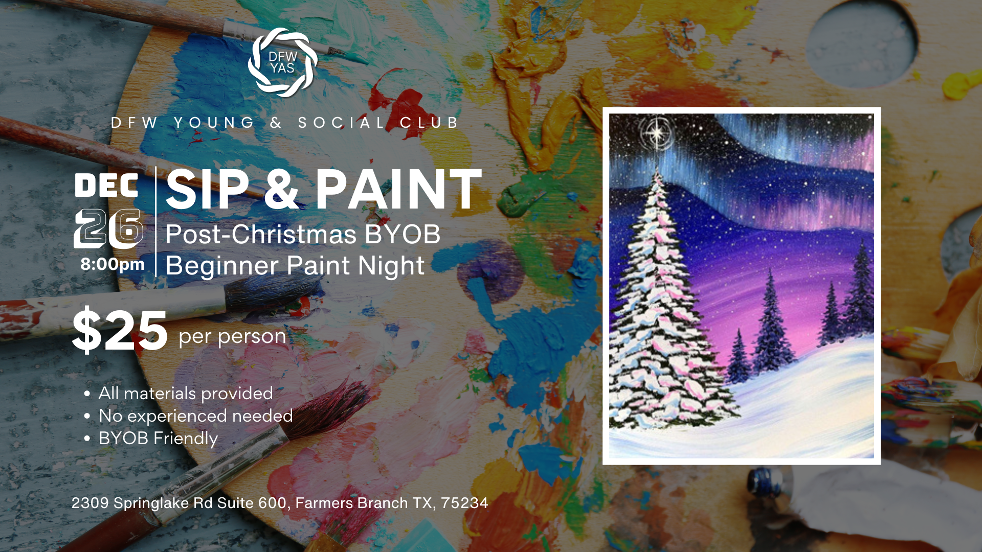 Post Christmas Paint and Sip
