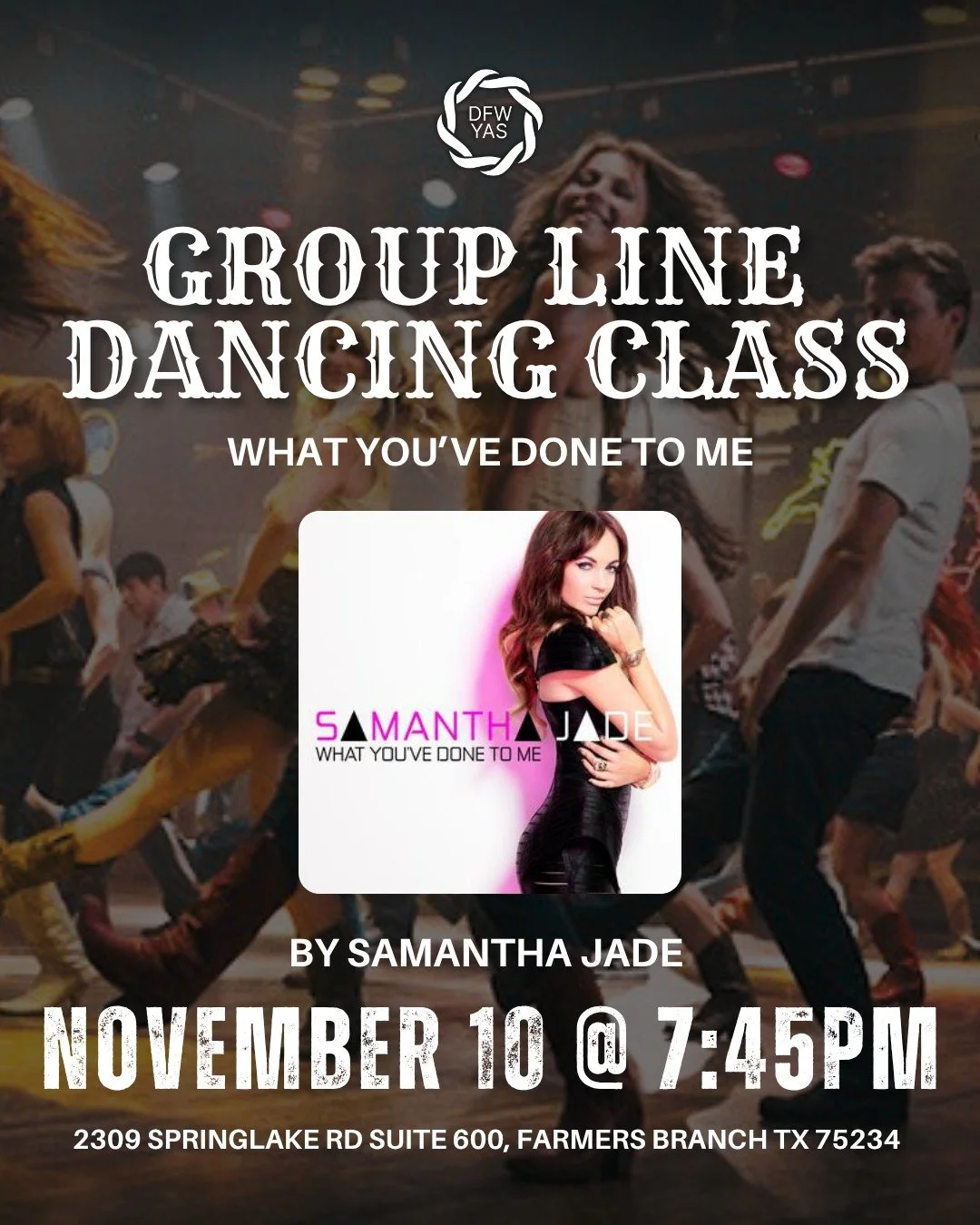 🤠 Kick off your week with a little country flair!

Join us Monday, November 10 at 7:45 PM for our Beginner Line Dancing Class, where we&rsquo;ll be dancing to &ldquo;What You've Done to Me&rdquo; by Samantha Jade.

No partner, no experience &mdash; 