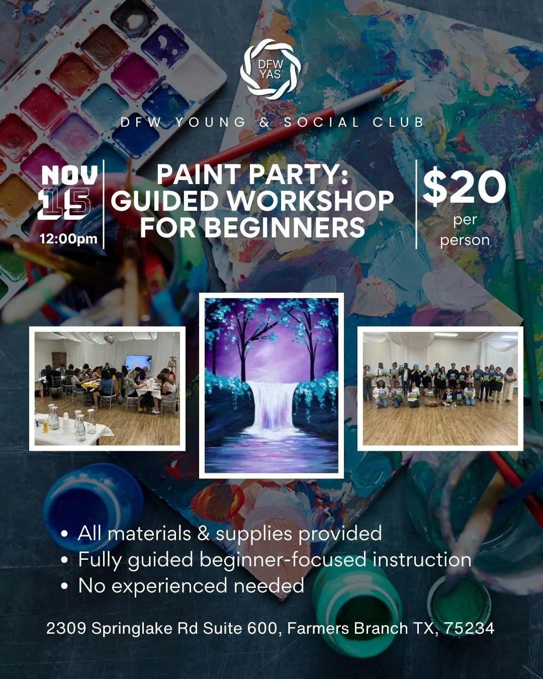 Join us for a Paint Party led by our Community Coordinator @madamegeneralist . This is a beginner-friendly guided art session where you&rsquo;ll create something beautiful, no experience required! Whether you&rsquo;re coming solo or with friends, it&