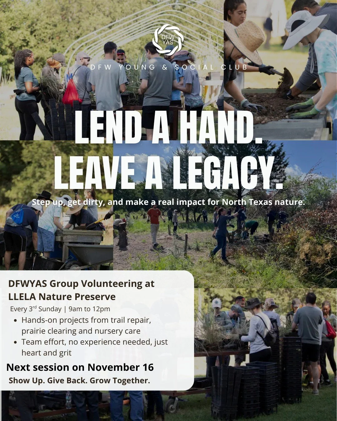 🌿 Roll up your sleeves and give back to nature!

Join us Sunday, November 16 from 9 AM&ndash;12 PM for a volunteer morning at @explorellela in partnership with @friends_of_llela We&rsquo;ll be helping wherever we&rsquo;re needed most&mdash;tidying t