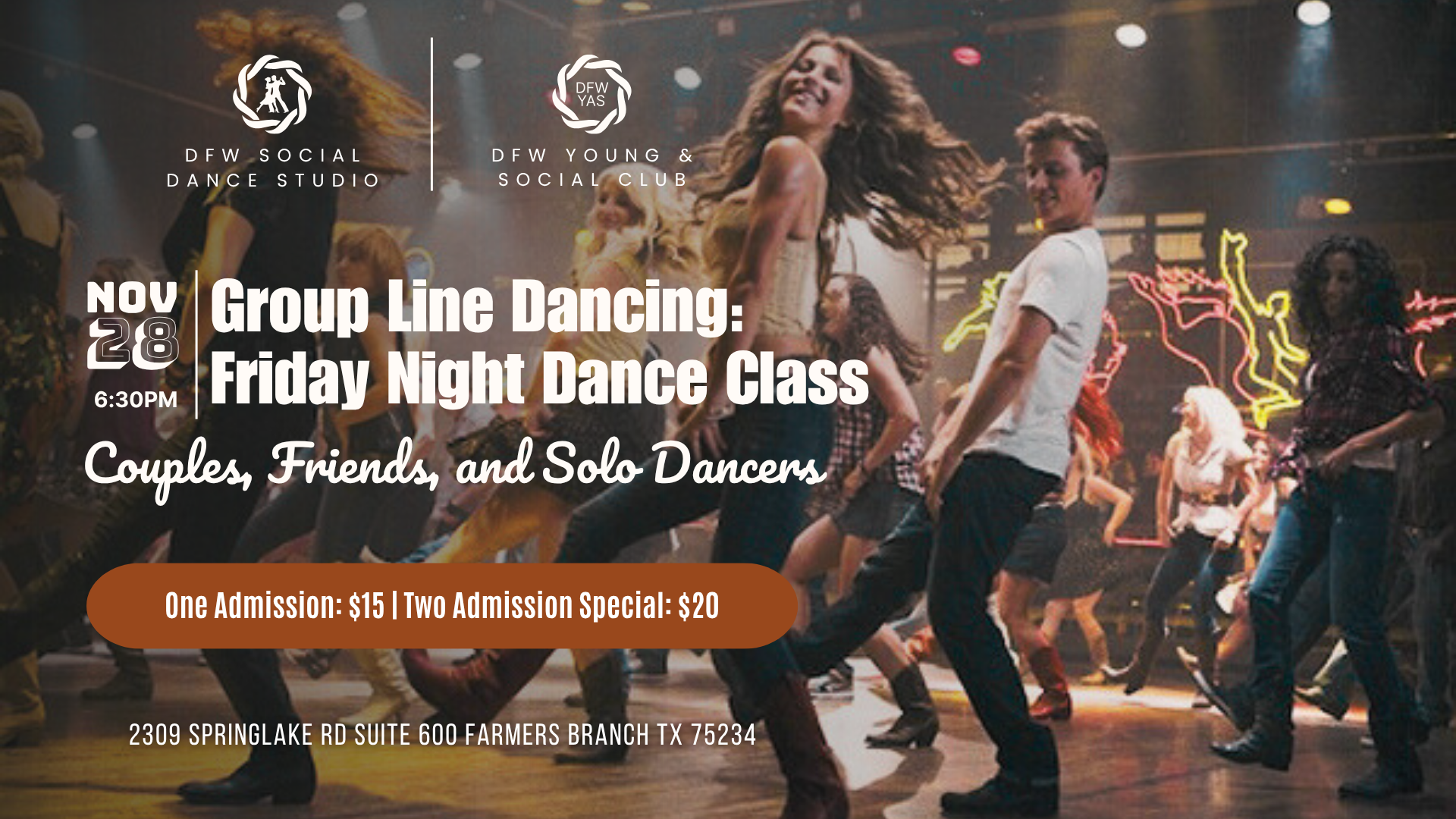 Group Line Dancing Class: Friday Night Post-Thanksgiving