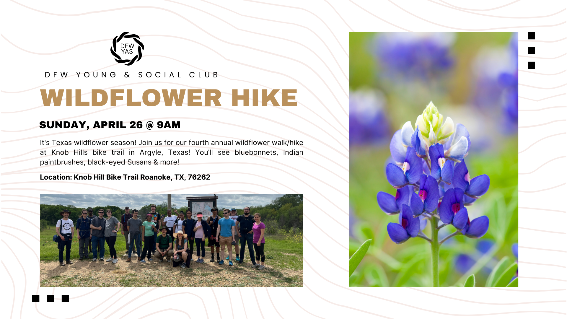Texas Wildflower Hike at Knob Hill Bike Trail
