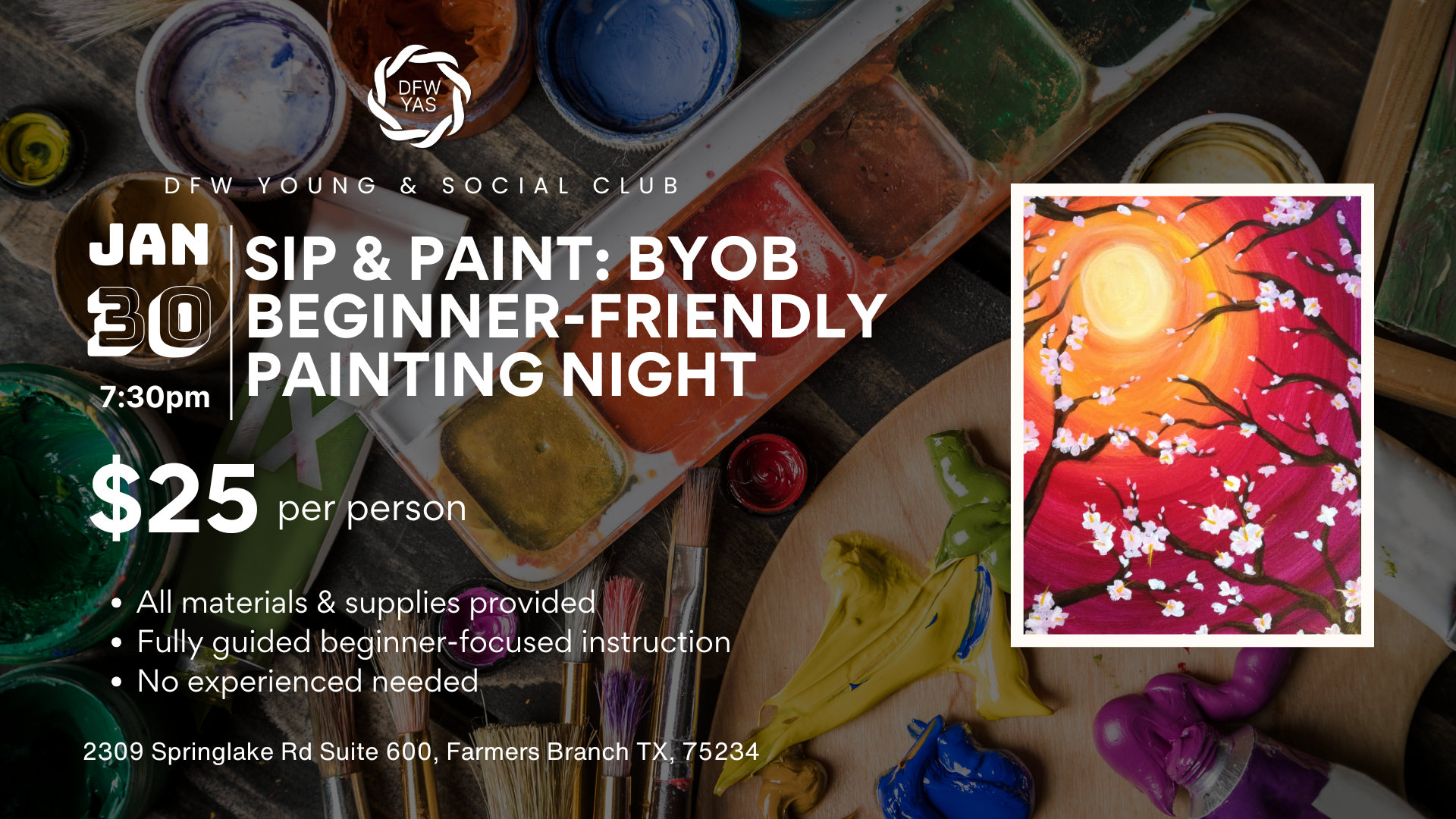 Sip &amp; Paint: A BYOB Beginner-Friendly Painting Night
