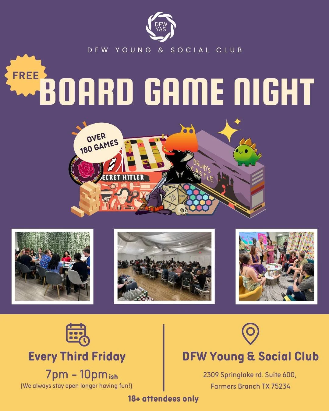🎲 Join us this Friday, Dec 19 at 7 PM for our final Board Game Night + Local Vendor Mini Mart. This will be the last event with vendors as we shift toward expanding our board game space and making room for bigger group games in the new year.

We wil
