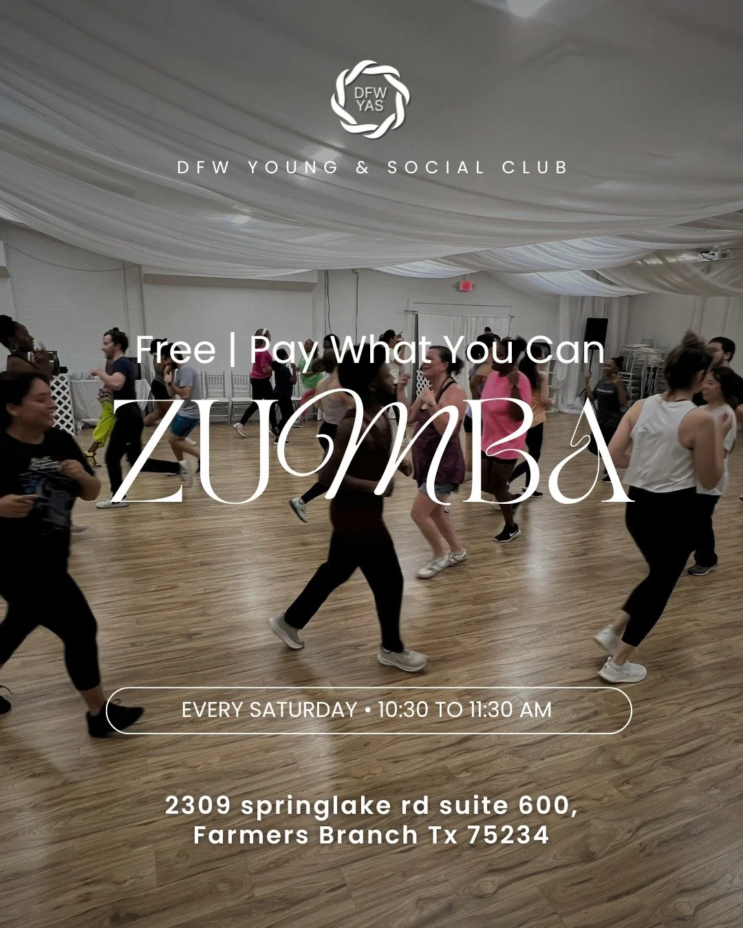 💃 Start your Saturday with music, movement, and good vibes.

Join us for Saturday Morning Zumba at 10:30 AM. This class is upbeat, beginner-friendly, and all about moving your body in a way that feels good. No experience needed, just come as you are