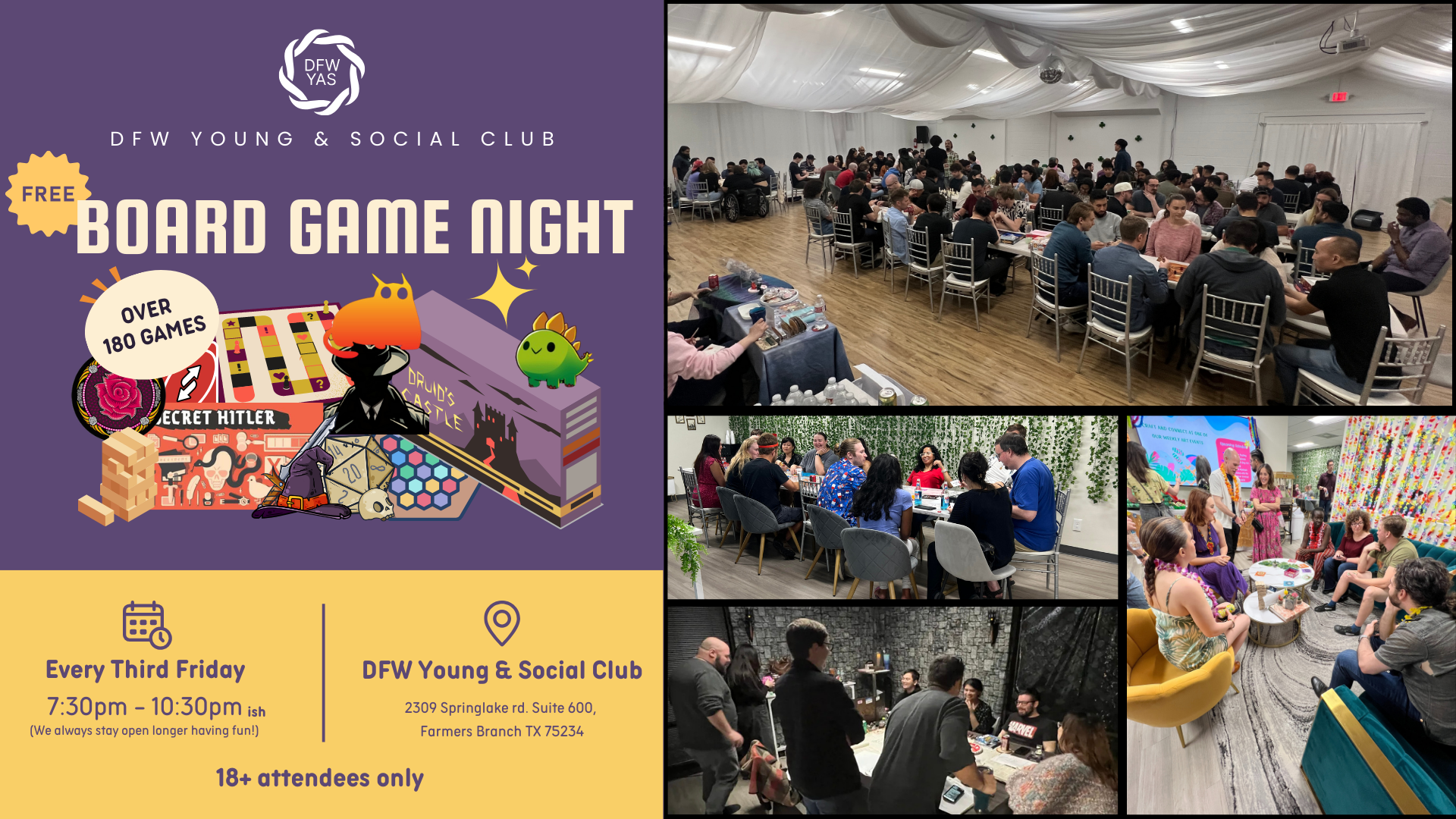 Board Game Night - Monthly DFWYAS Social Event