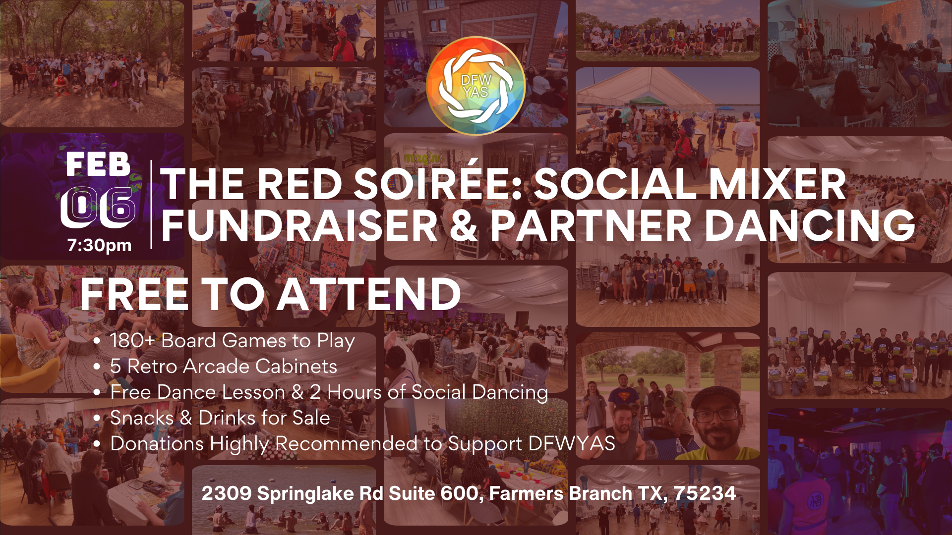 The Red Soirée: Social Mixer Fundraiser &amp; Partner Dancing