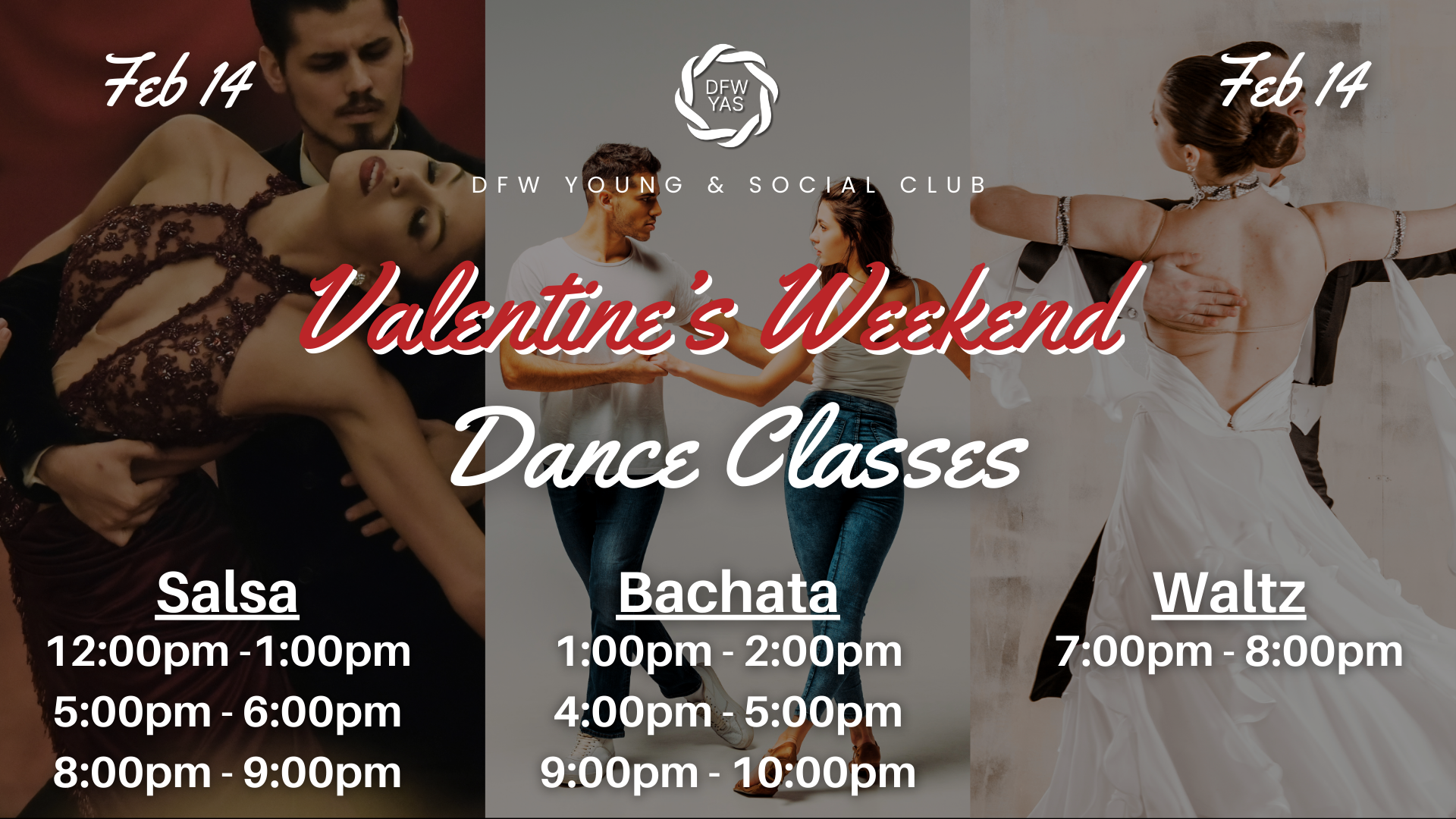 Valentine’s Weekend Beginner Bachata Dance Class (Saturday Session 2)