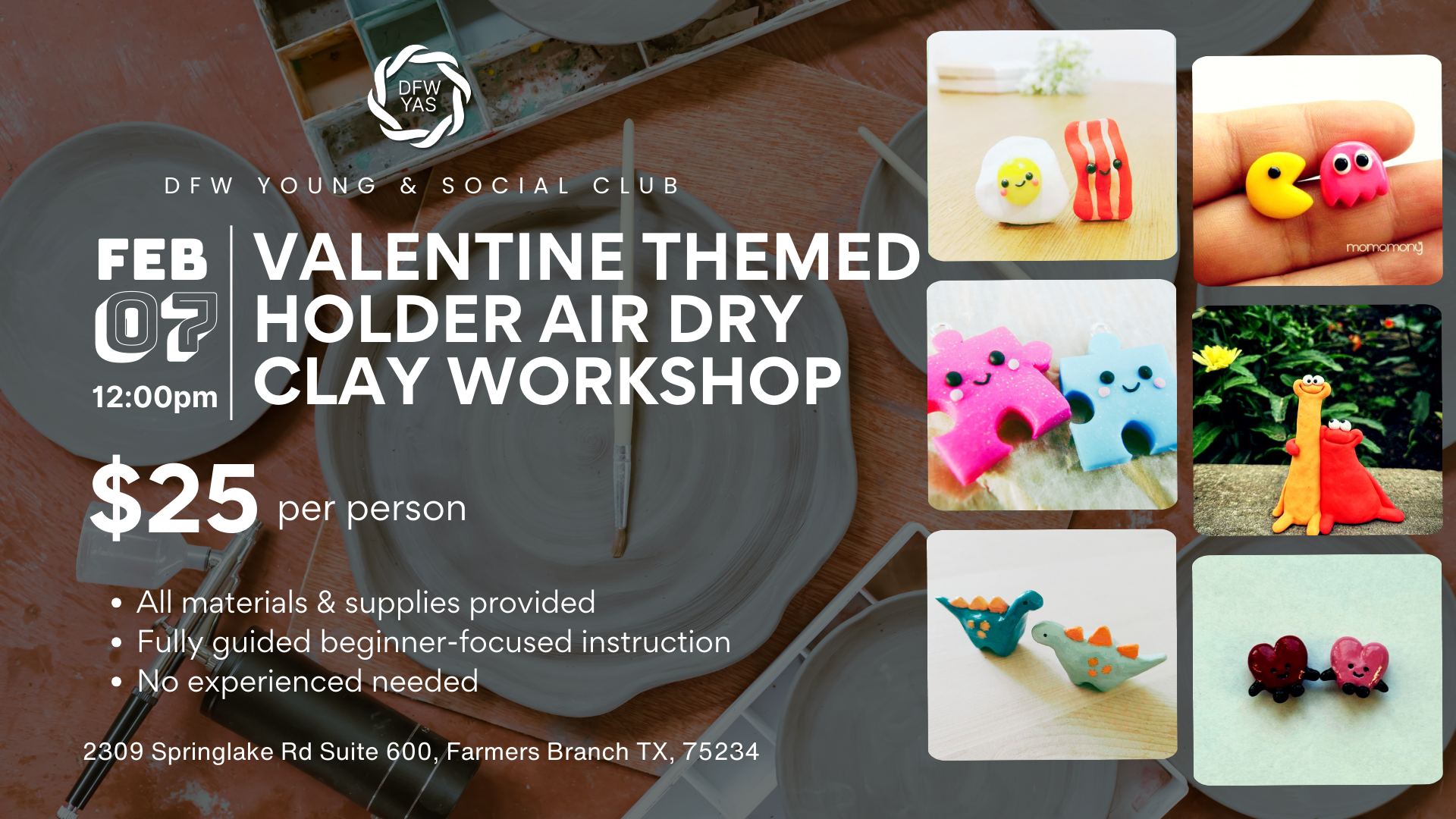Valentine Themed Air-Dry Clay Workshop