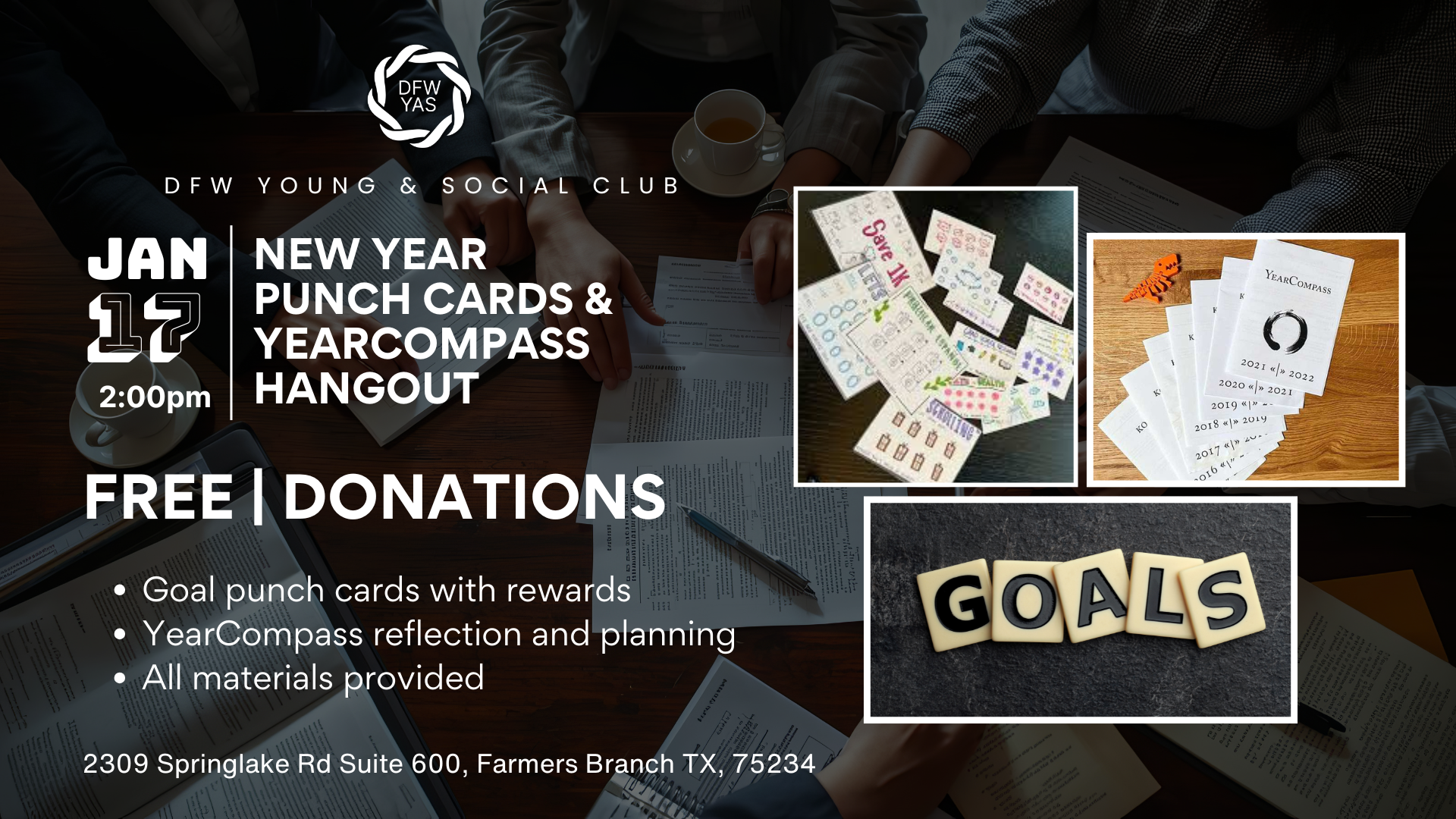 New Year Punch Cards & YearCompass Hangout