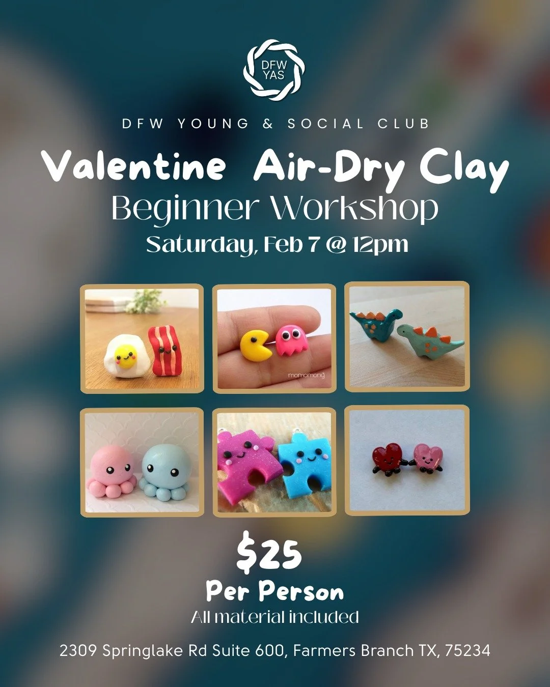 💗 Looking for a hands-on way to ease into Valentine&rsquo;s season. Join us on Saturday, Feb 7 from 12&ndash;2 PM for our Valentine Themed Air-Dry Clay Workshop. This beginner-friendly class is all about slowing down, getting creative, and making so