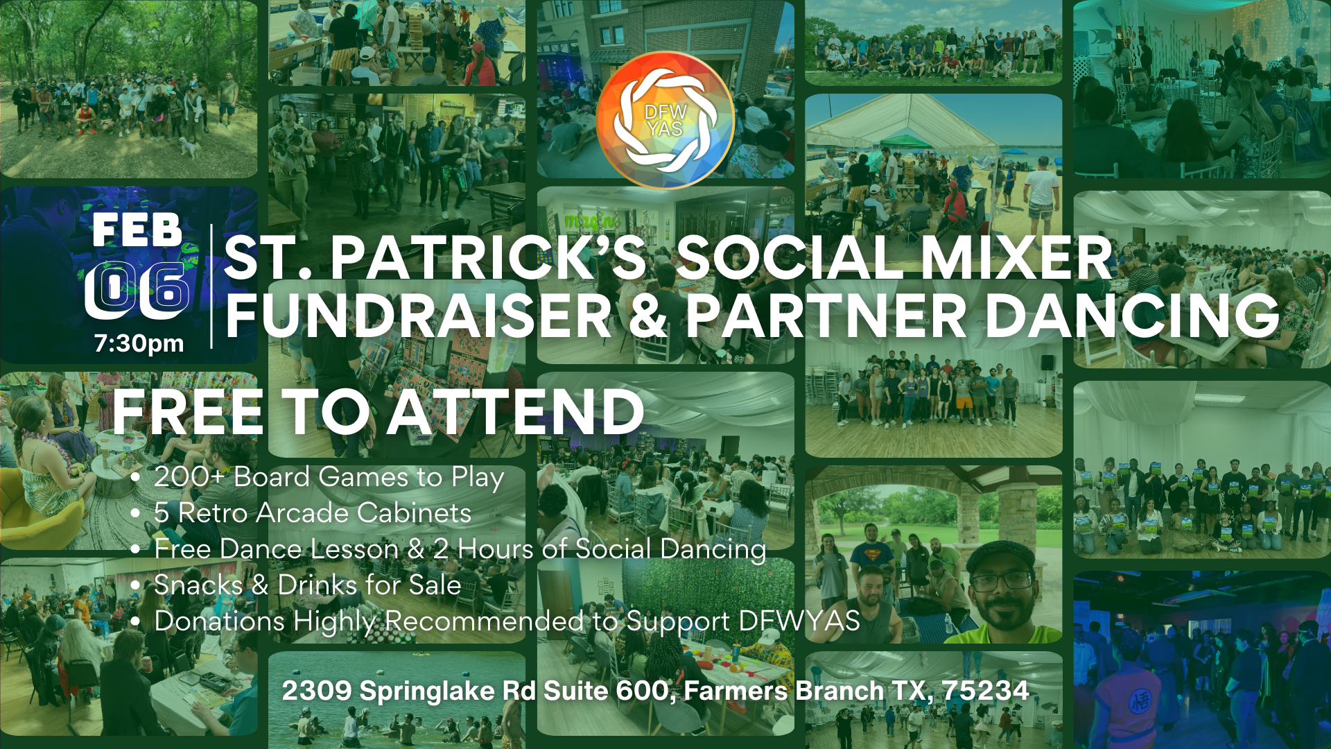St. Patrick’s Day Social Mixer, Dance Social &amp; Fundraiser