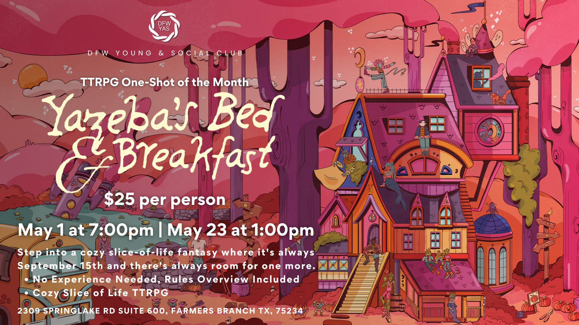 Yazeba's Bed &amp; Breakfast | TTRPG One-Shot