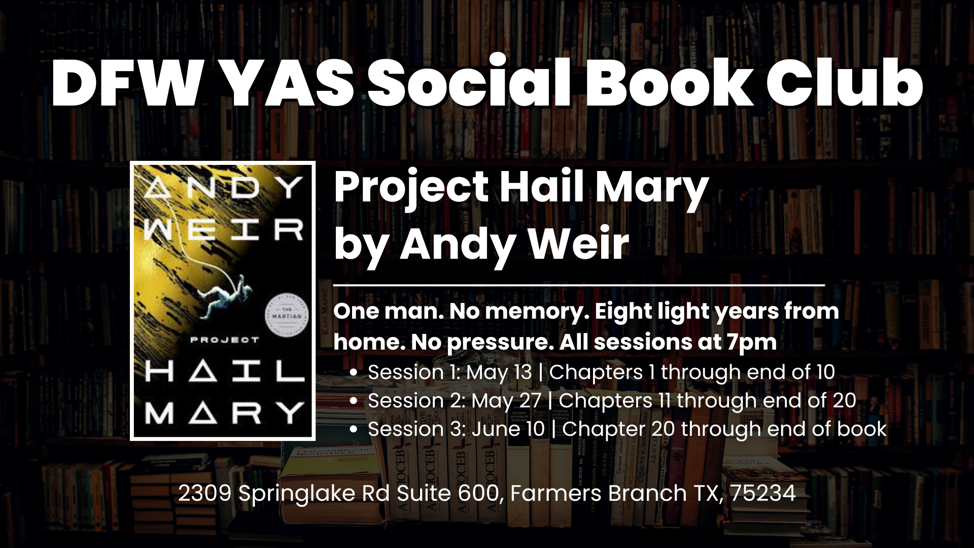 Project Hail Mary | DFW YAS Social Book Club