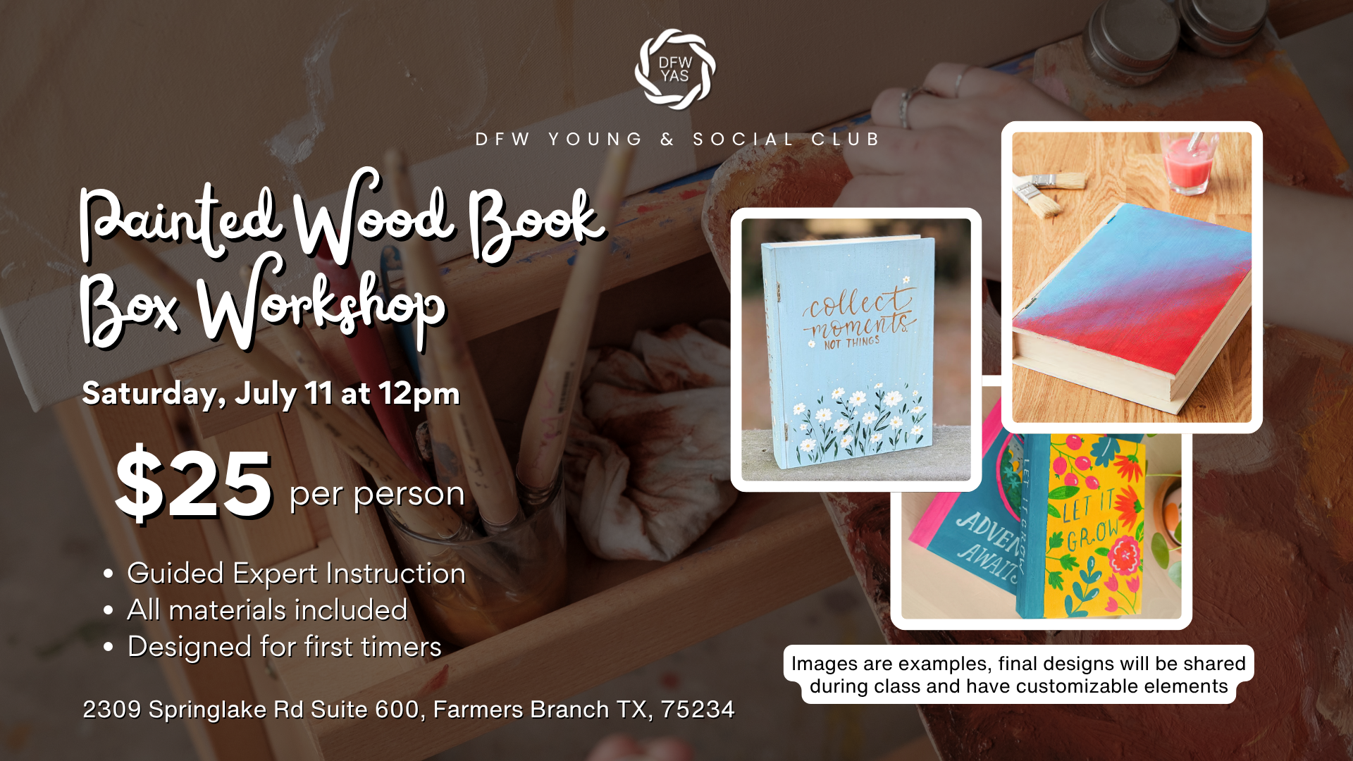 Painted Wood Book Box Workshop
