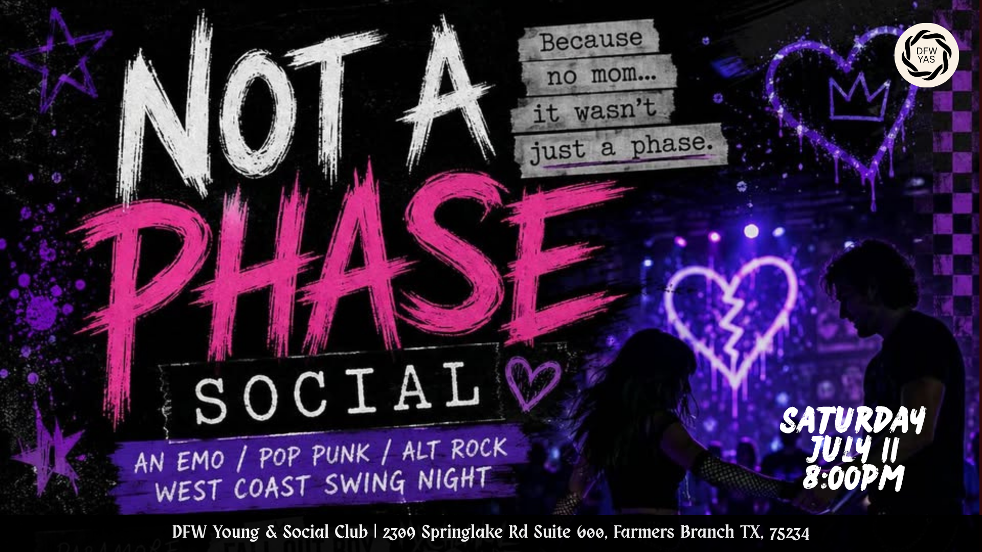 NOT A PHASE SOCIAL | West Coast Swing Emo Night