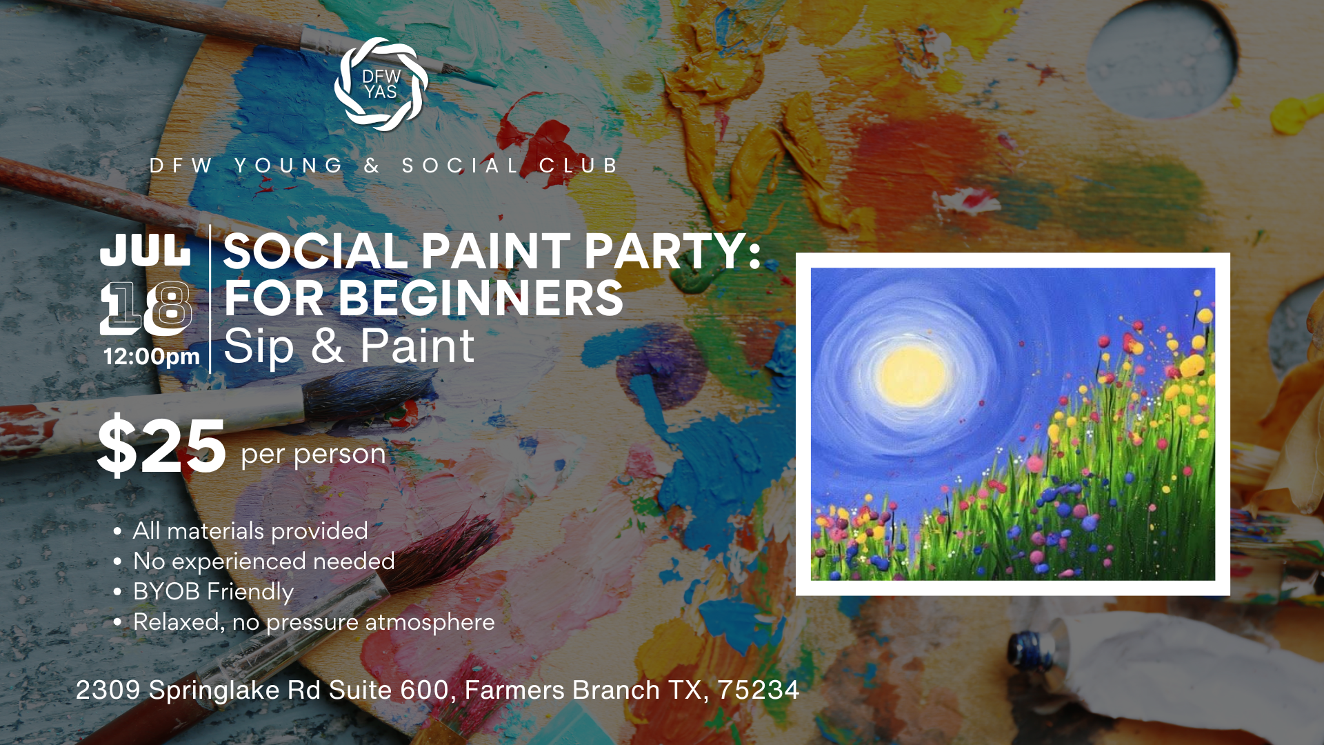 Social Paint Party for Beginners | Sip &amp; Paint