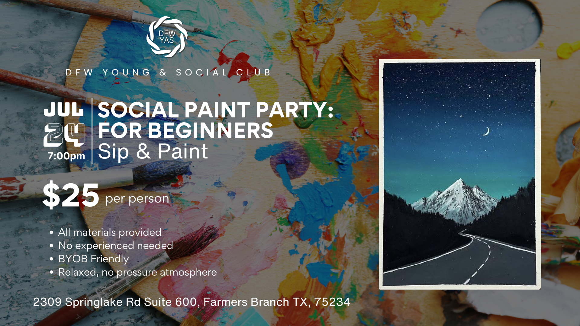Social Paint Party for Beginners | Sip &amp; Paint