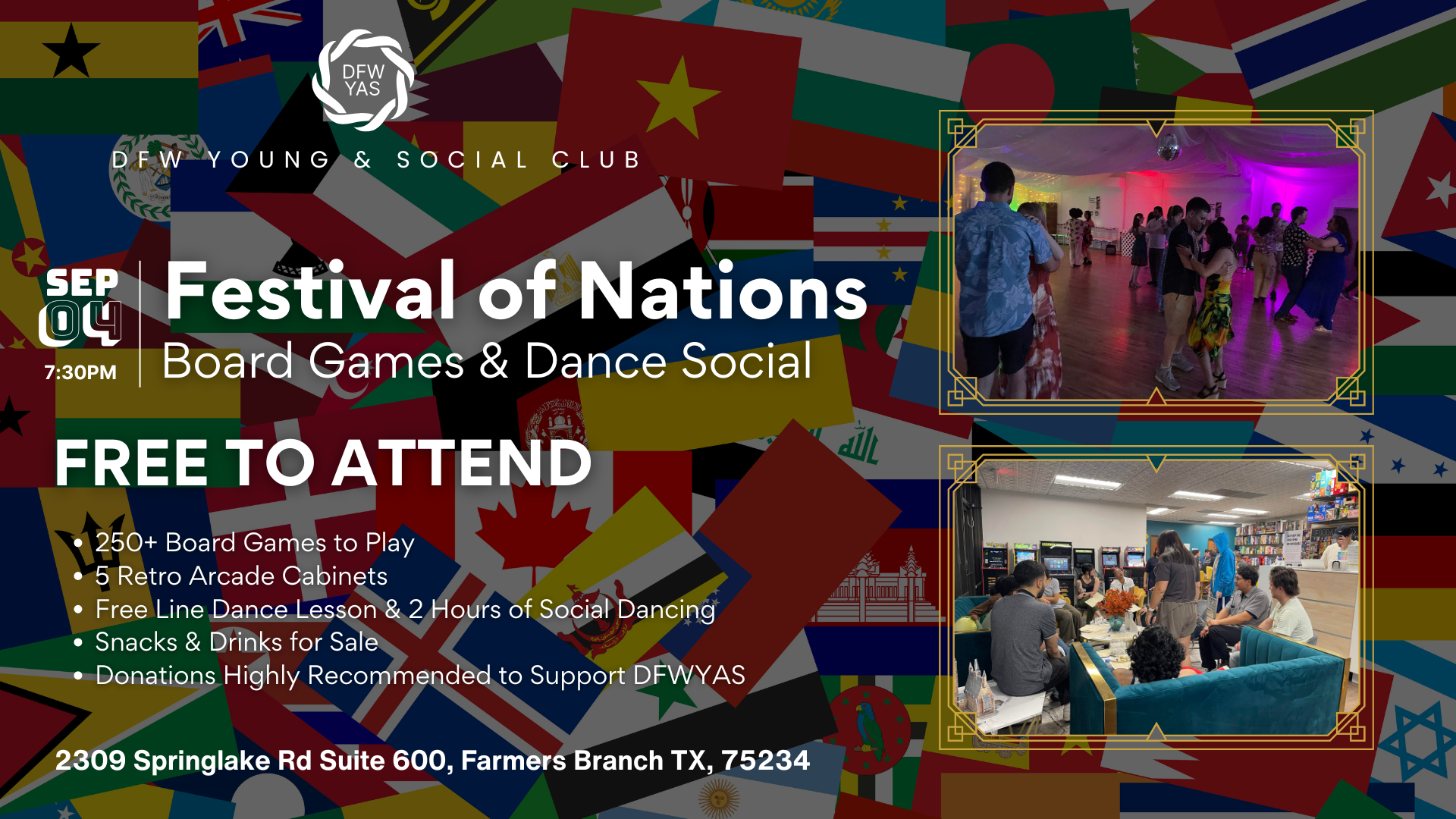 Festival of Nations Social Mixer: Board Games &amp; Dance Social