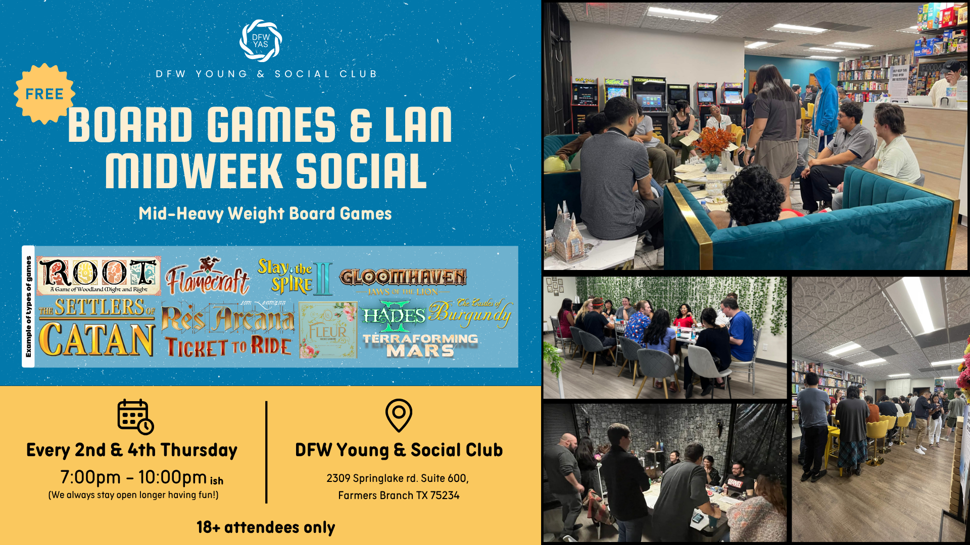 Board Games &amp; LAN Midweek Social