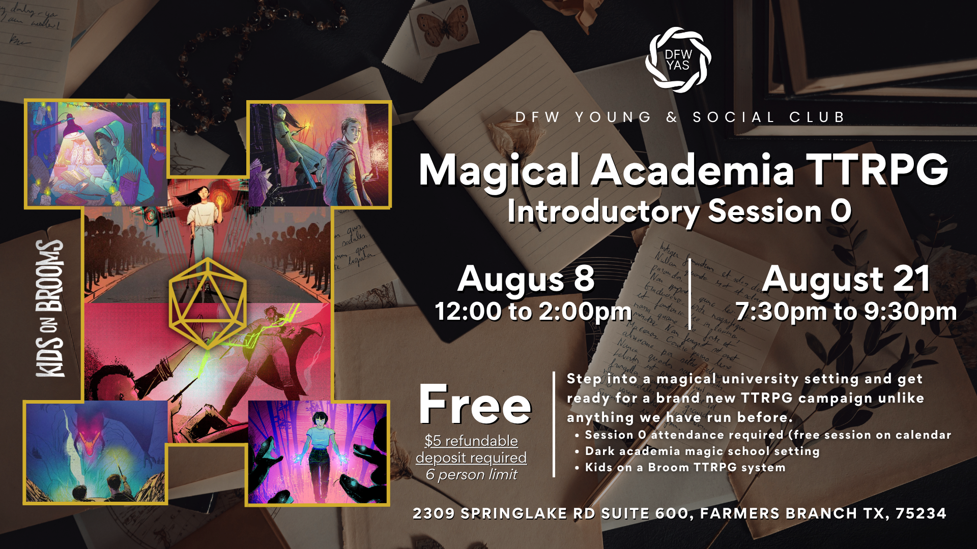 Magical Academia TTRPG | Free Session 0 | Kids on Brooms