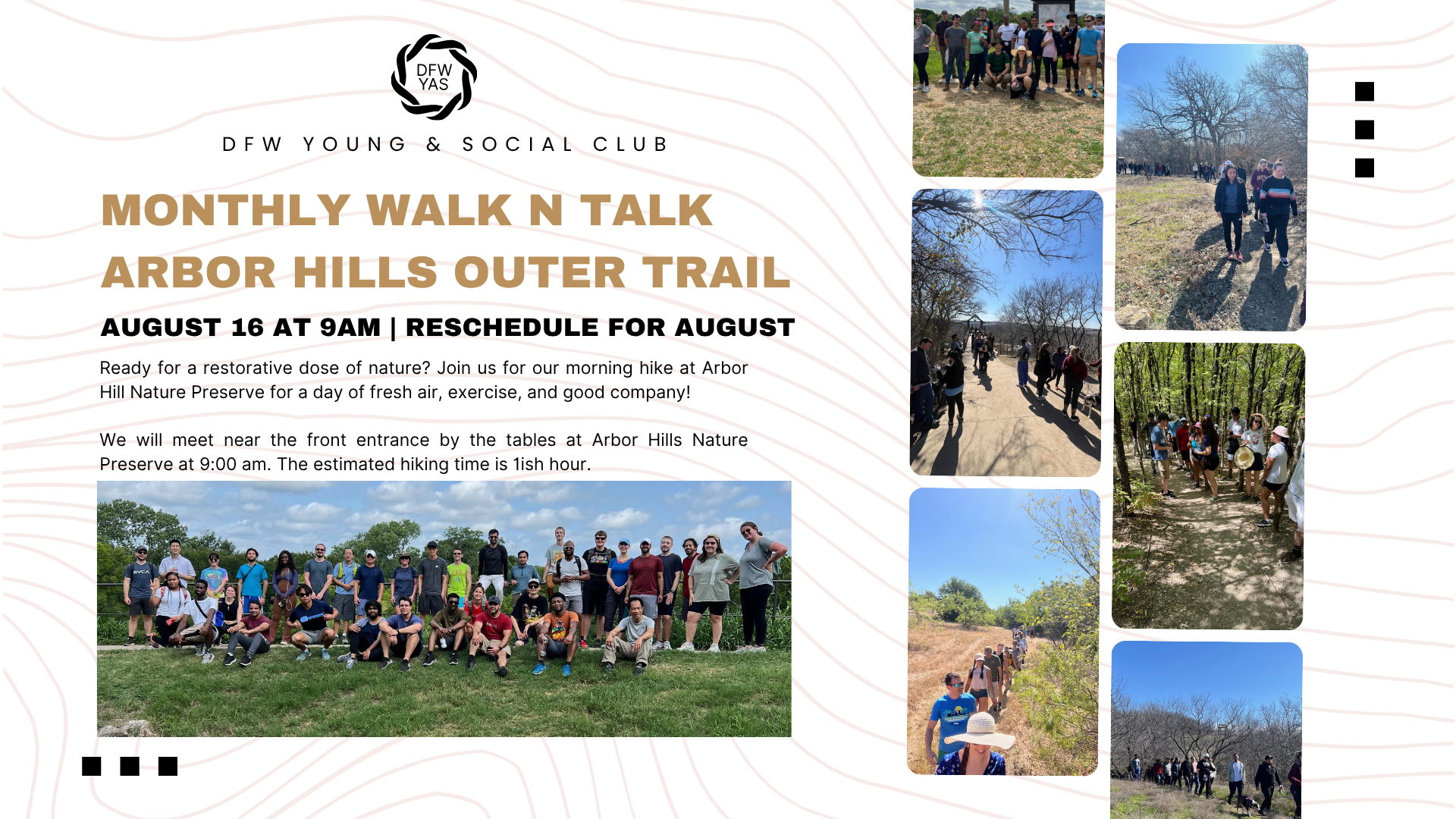 Monthly Walk N Talk at Arbor Hills Outer Trail