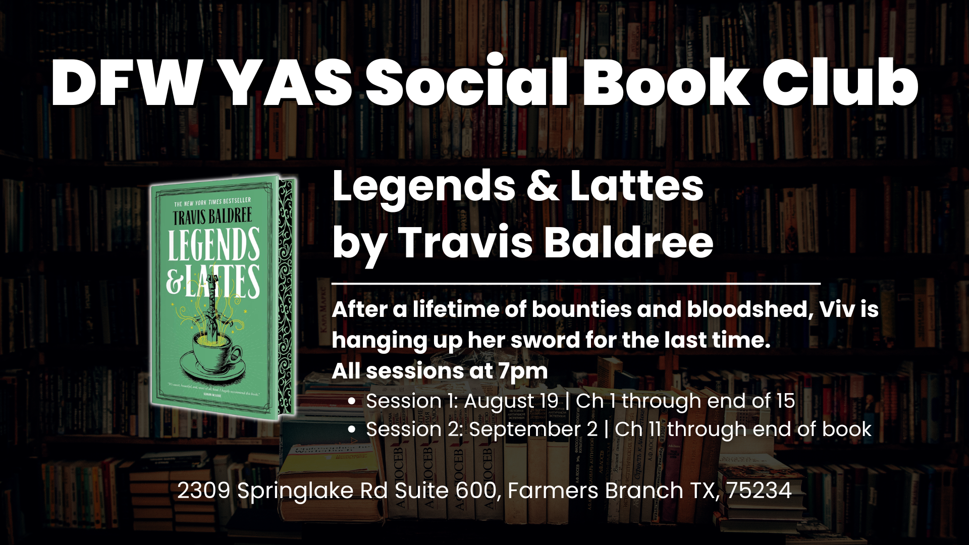 Legends &amp; Lattes | DFW YAS Social Book Club