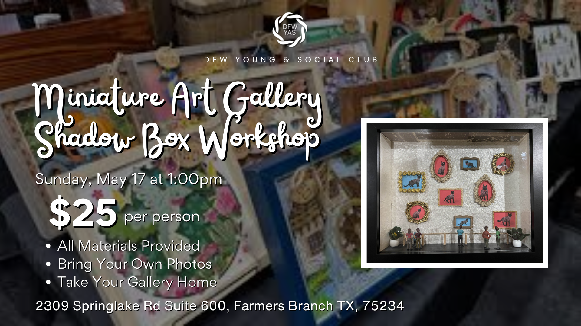 Miniature Art Gallery Shadow Box Workshop