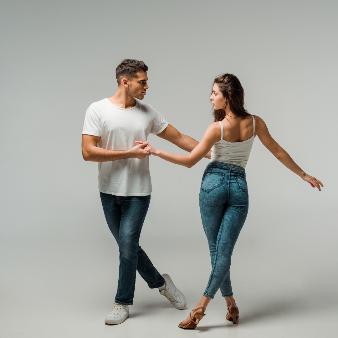 Image of a passionate Bachata dance class at DFW Young & Social