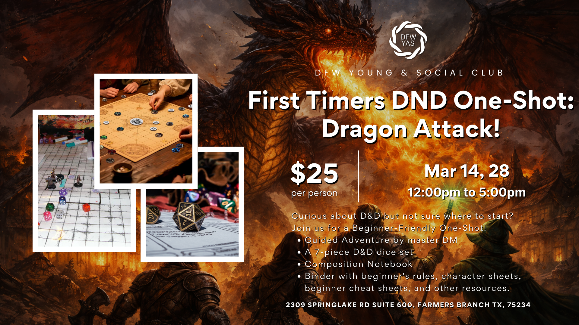 D&amp;D for First Timers | One-Shot: Dragon Attack!