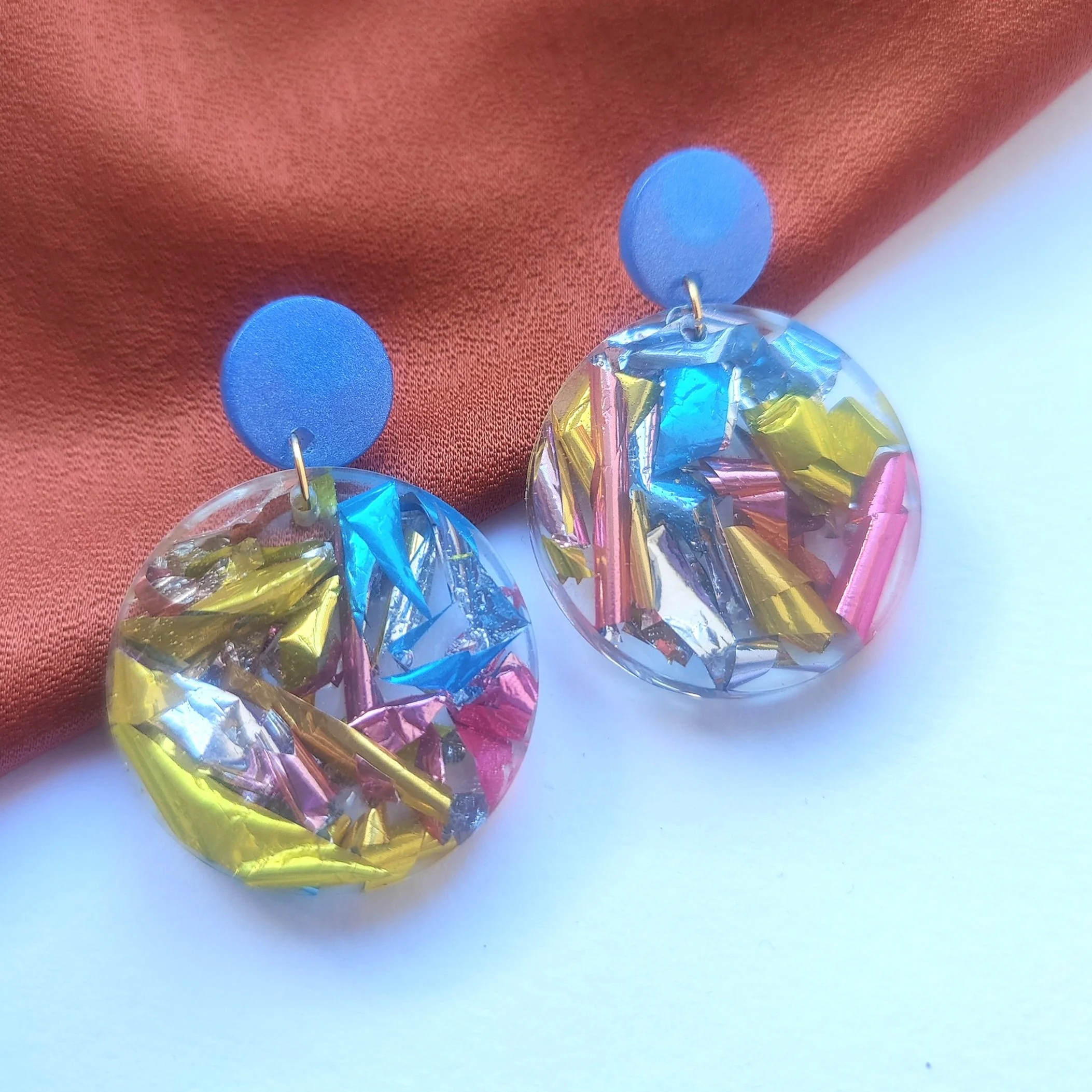 Blue Party Ingrid Statement Earrings