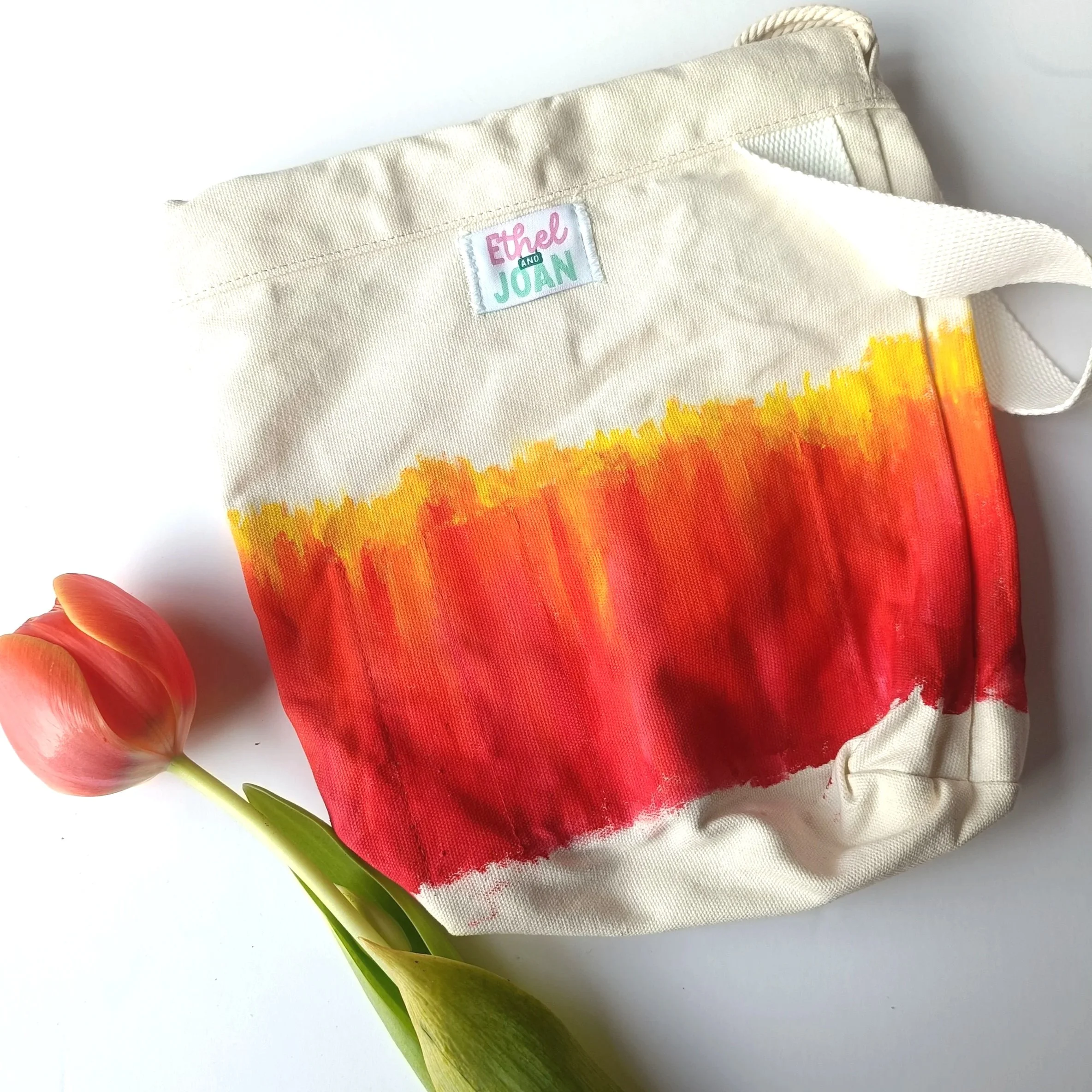 Shades of Red in to Yellow Tulip Project Bag