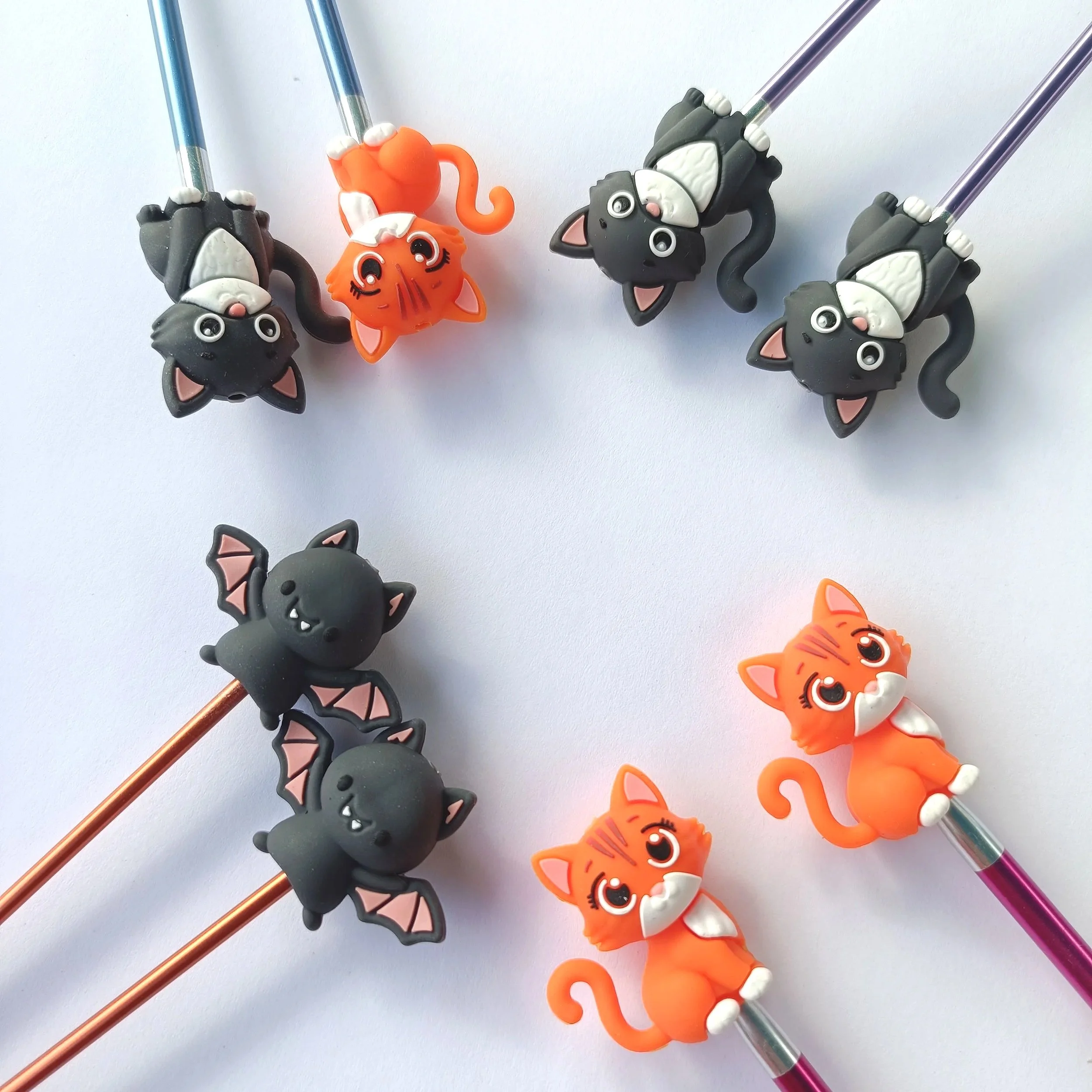Cats and Bats Needle Toppers set 2