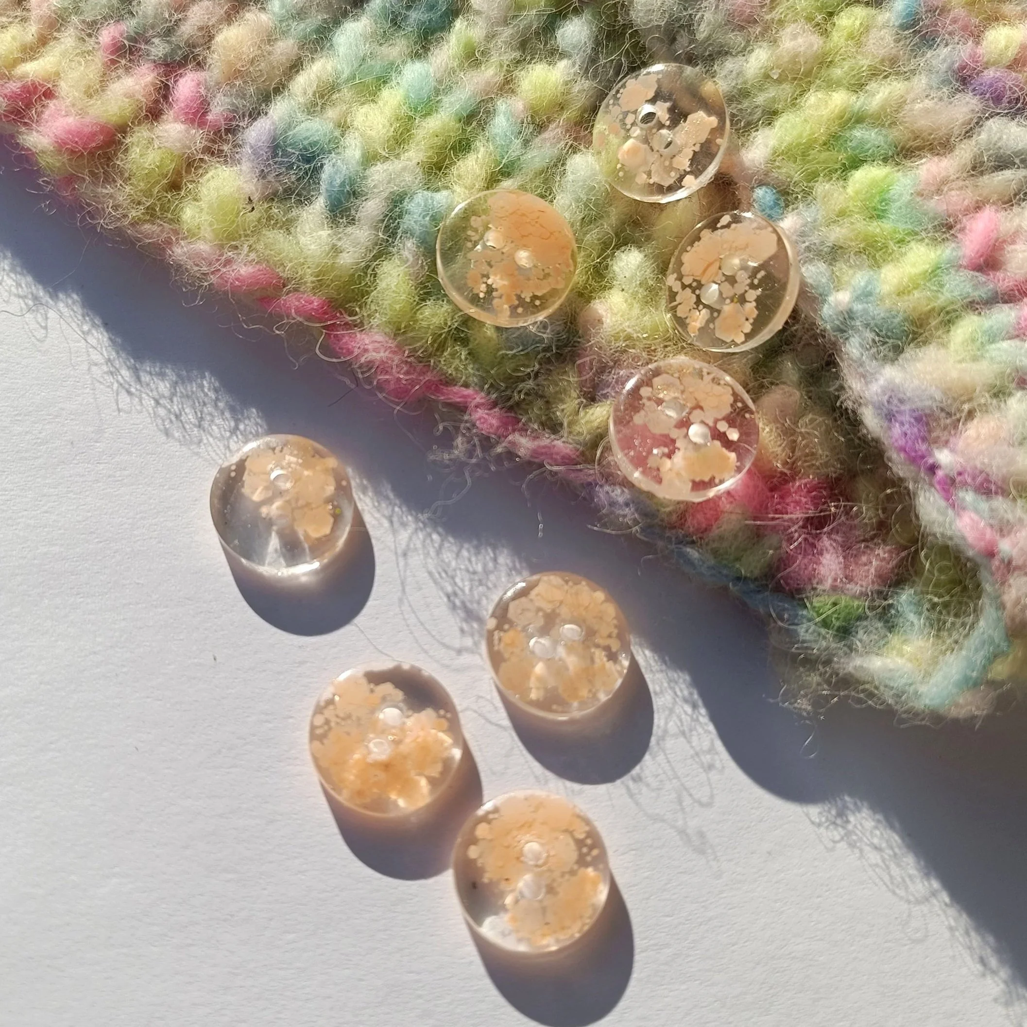 Peach Festival Candie Buttons set of 8