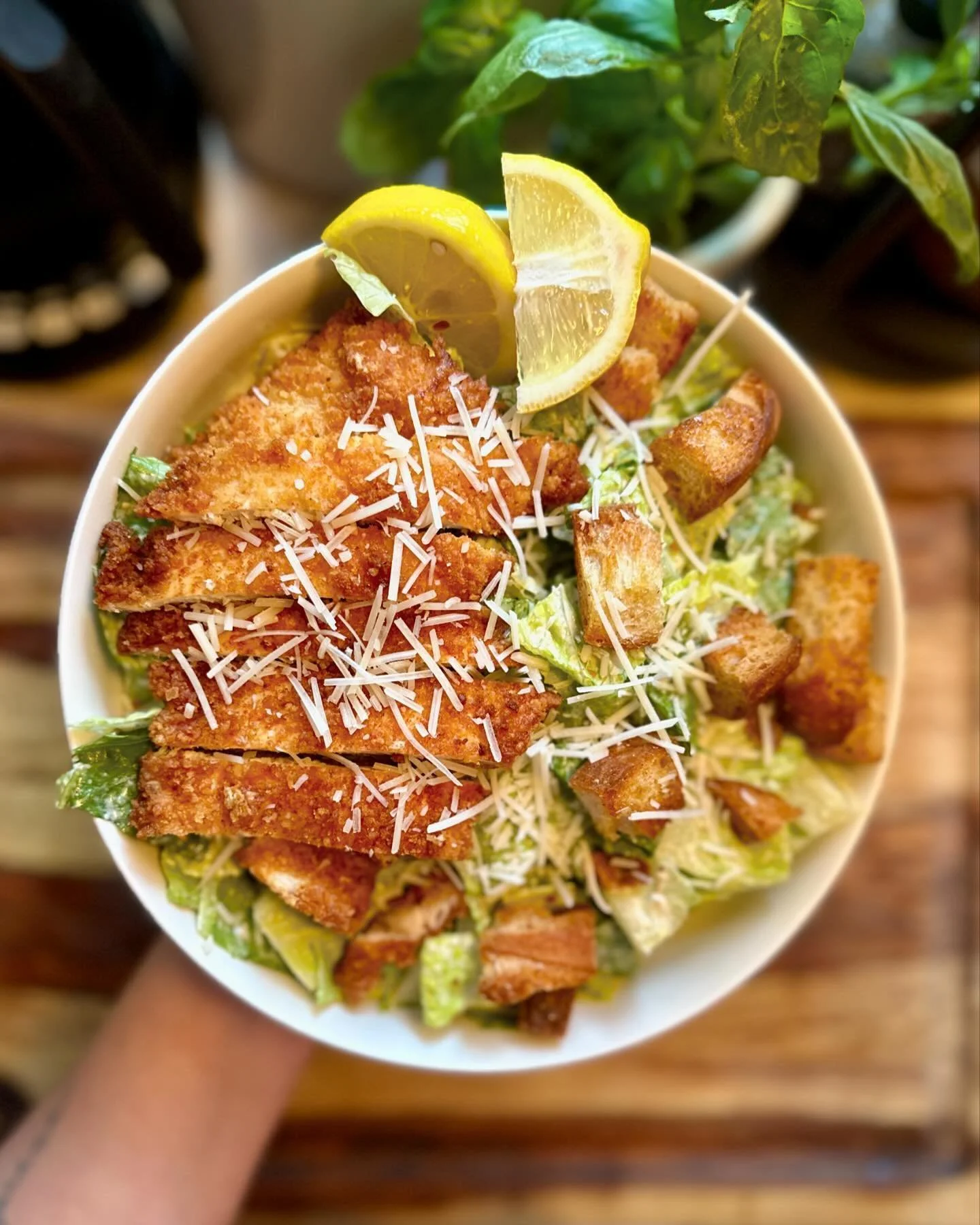 A classic, my death row meal, chicken Caesar salad 😍