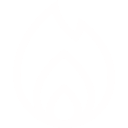 Simple black icon of a stylized flame or fire.