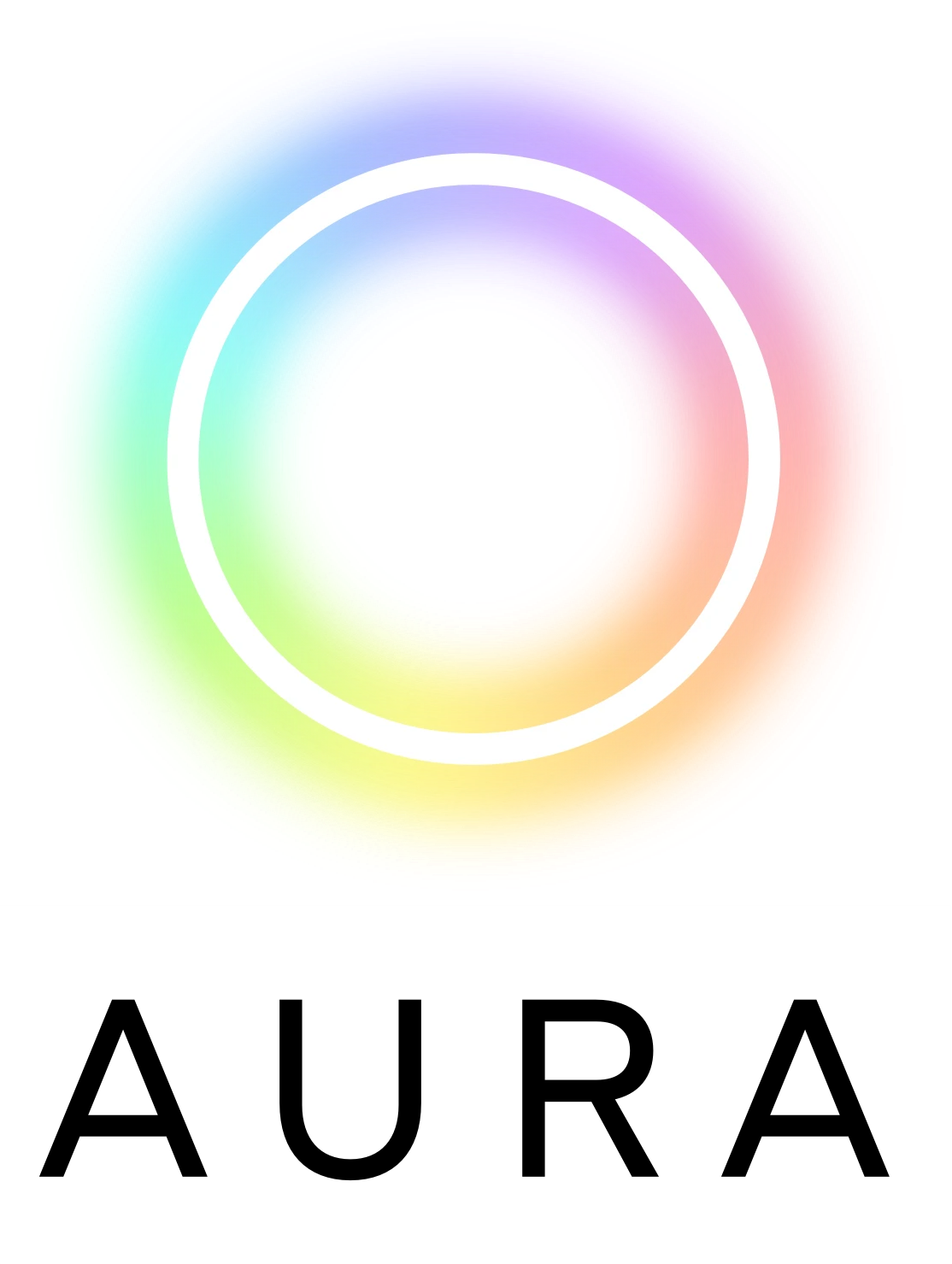 Colorful abstract illustration with a rainbow gradient circular shape above a stylized gray and black foundational structure.